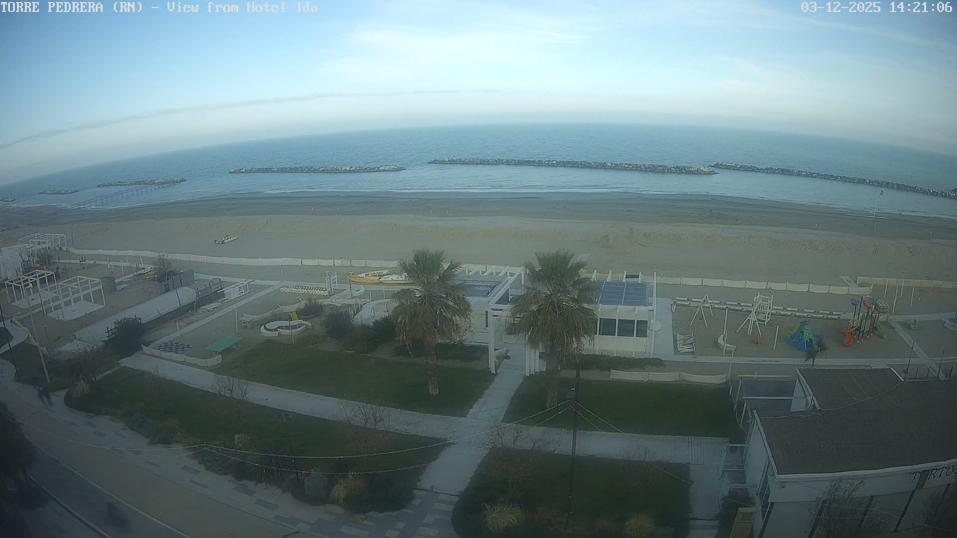Rimini, Torre Pedrera Beach Live Cam - Emilia-Romagna, Italy