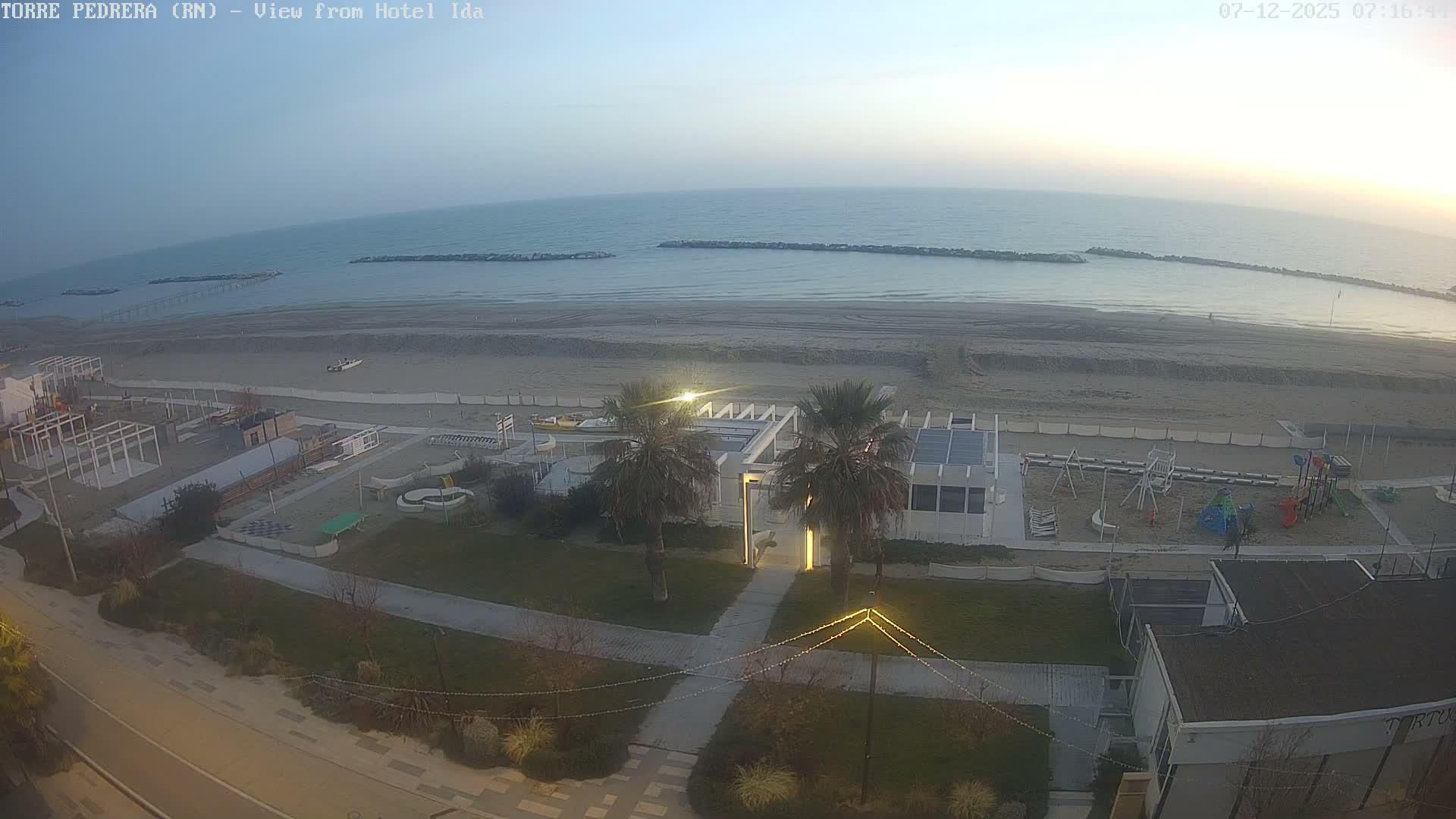 Rimini, Torre Pedrera Beach Live Cam - Emilia-Romagna, Italy