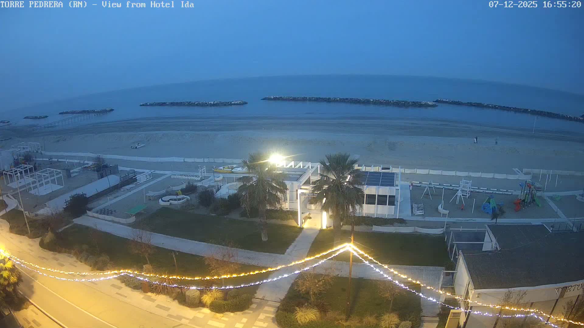 Rimini, Torre Pedrera Beach Live Cam - Emilia-Romagna, Italy