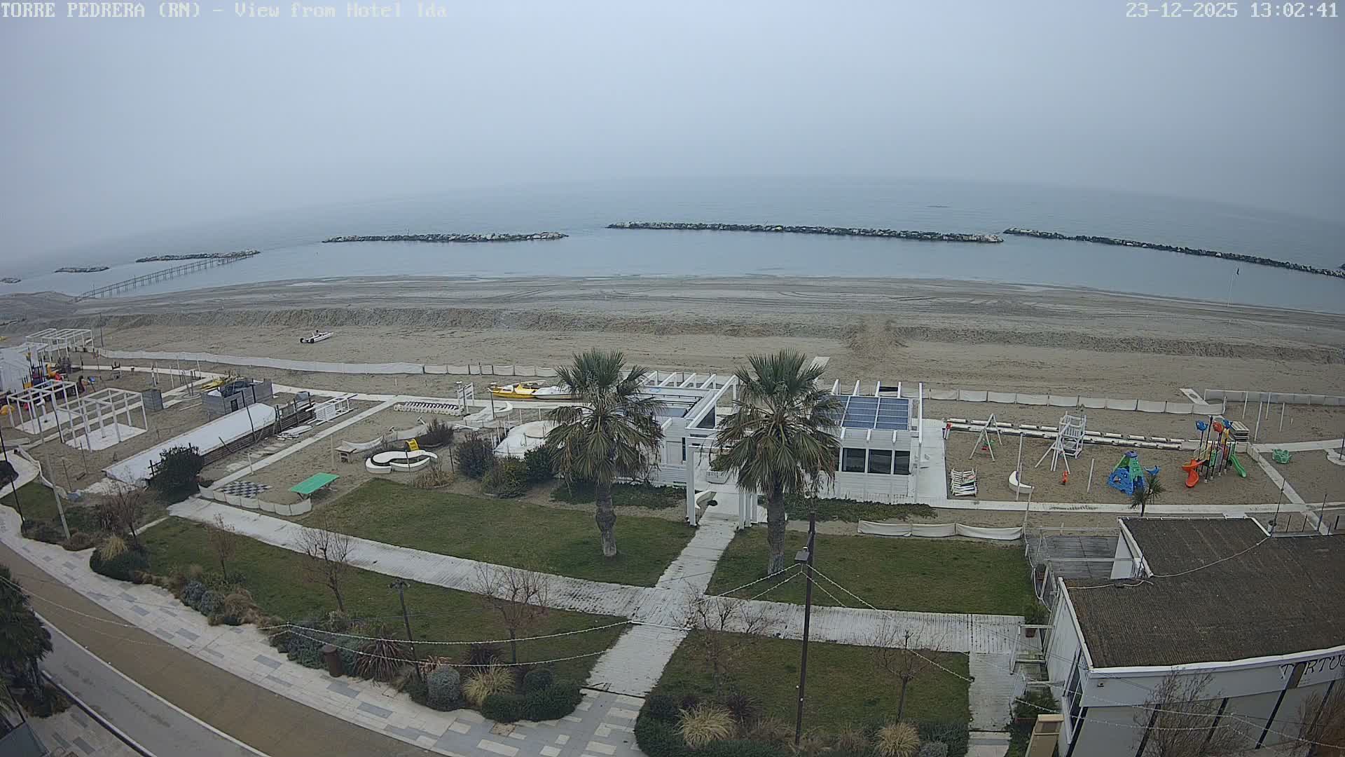 Rimini, Torre Pedrera Beach Live Cam - Emilia-Romagna, Italy