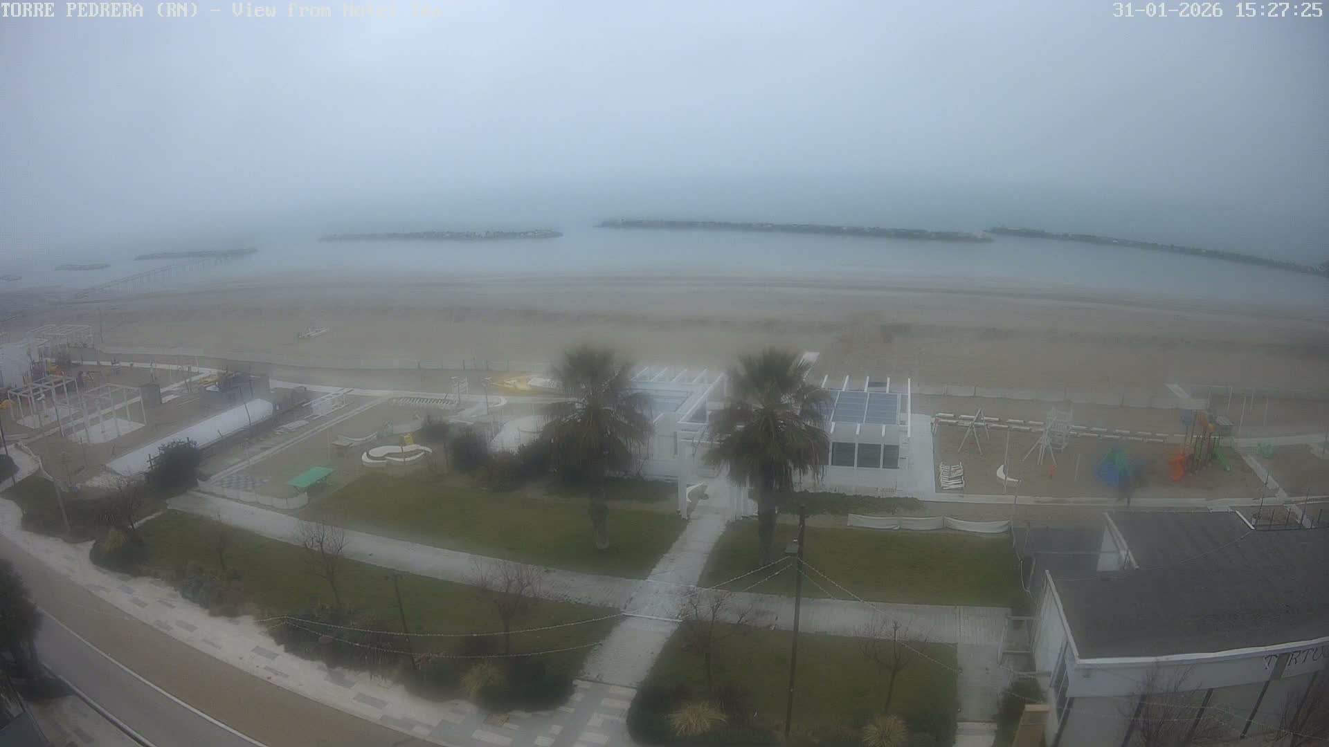Rimini, Torre Pedrera Beach Live Cam - Emilia-Romagna, Italy