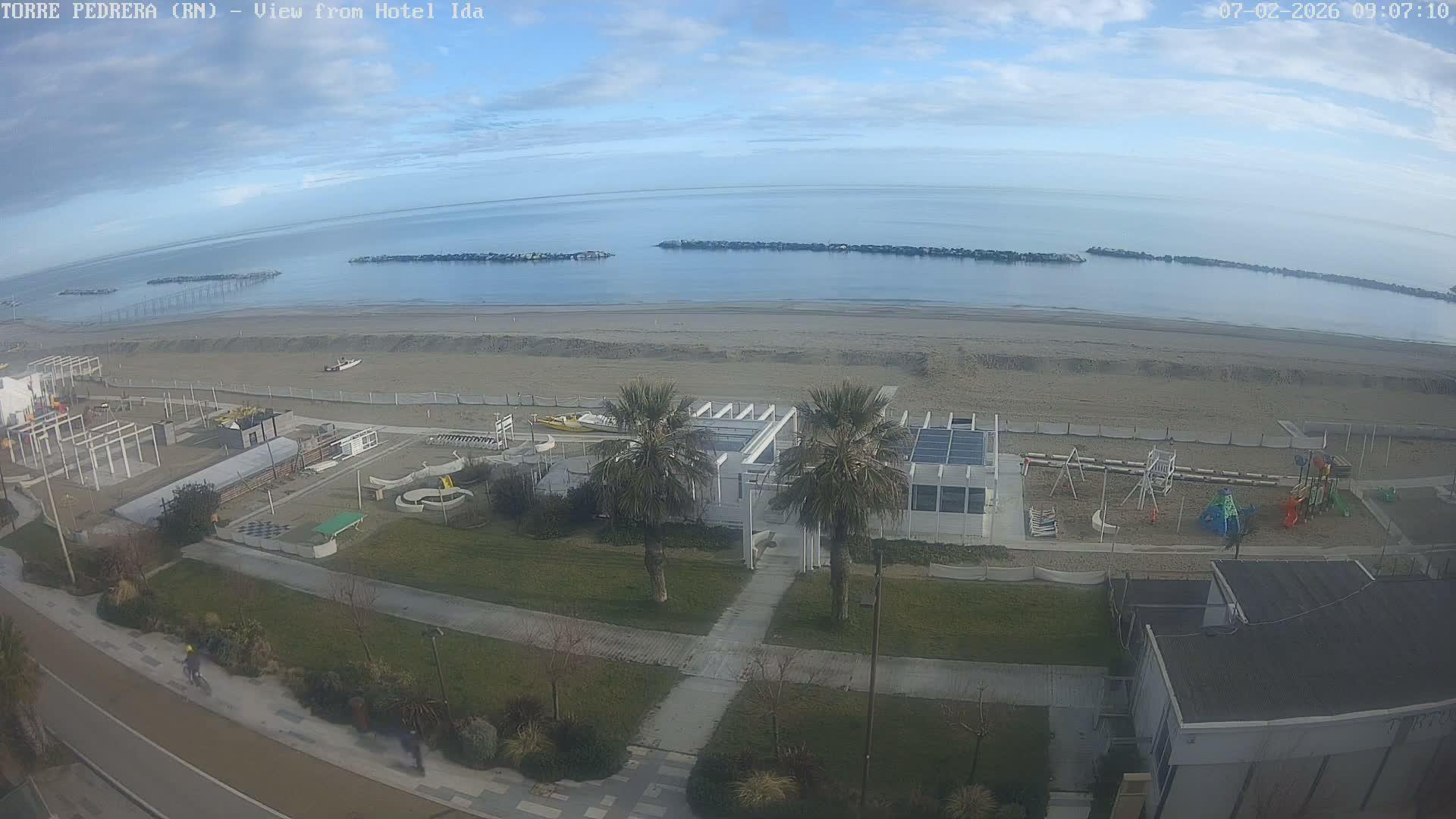 Rimini, Torre Pedrera Beach Live Cam - Emilia-Romagna, Italy