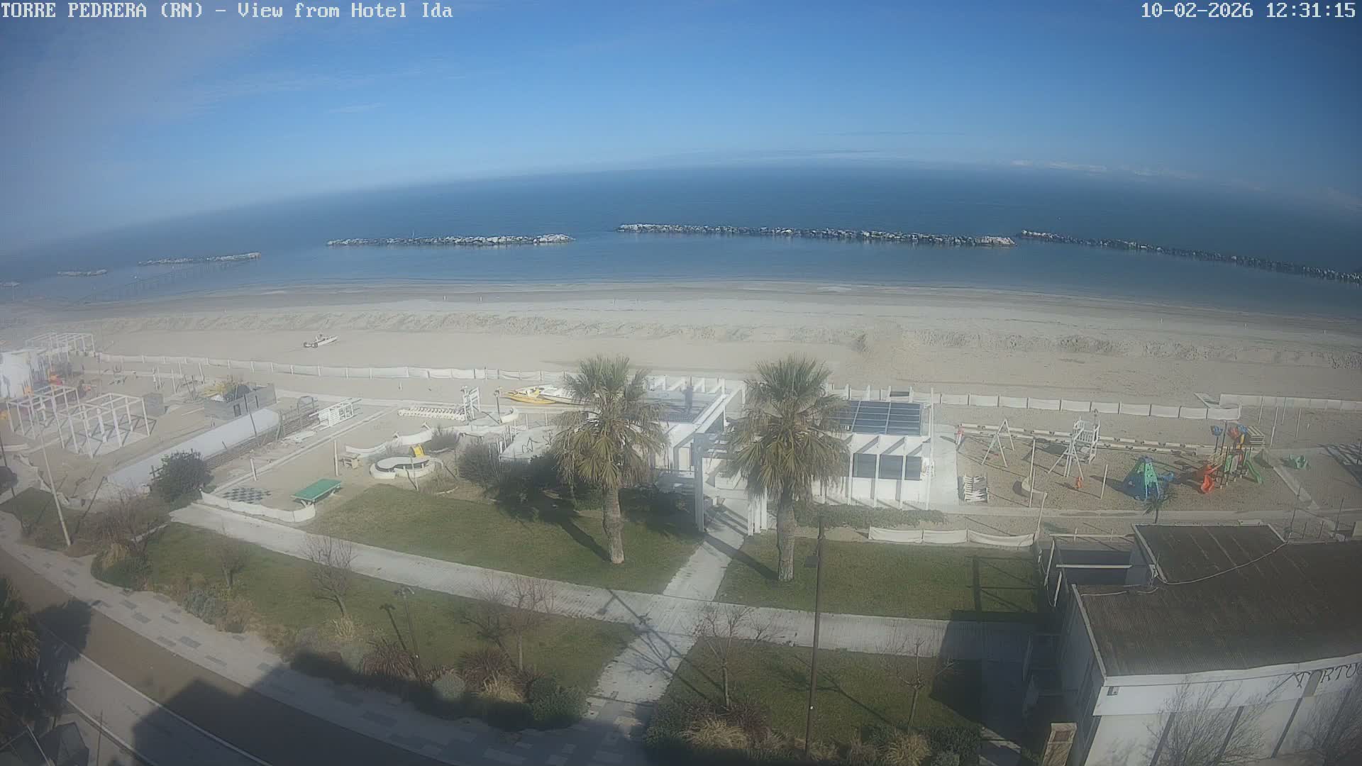 Rimini, Torre Pedrera Beach Live Cam - Emilia-Romagna, Italy