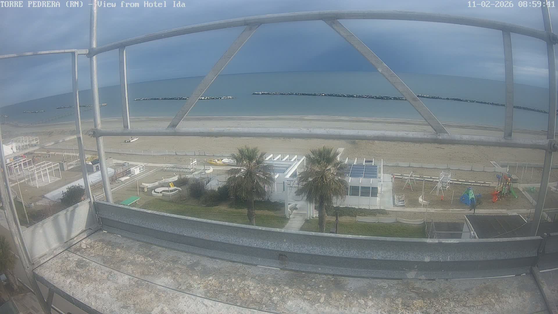 Rimini, Torre Pedrera Beach Live Cam - Emilia-Romagna, Italy