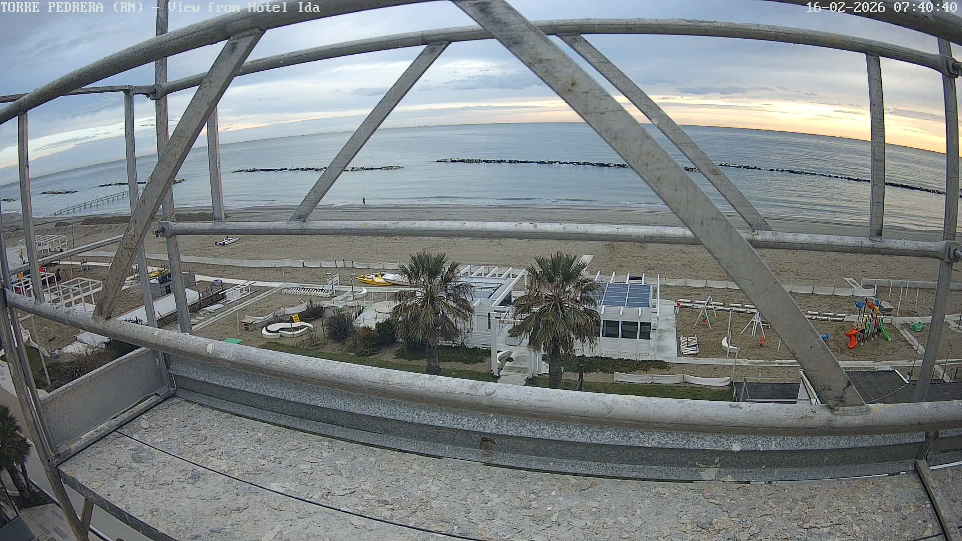 Rimini, Torre Pedrera Beach Live Cam - Emilia-Romagna, Italy