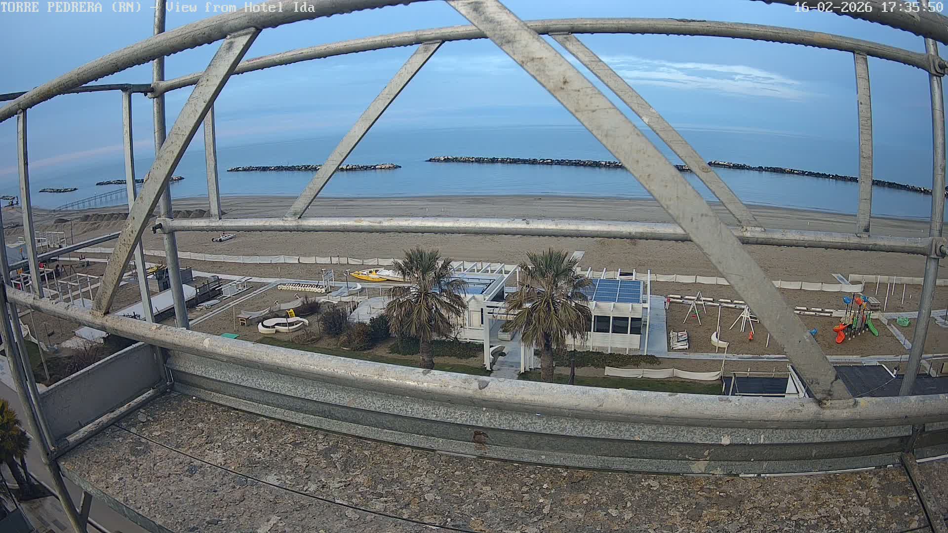 Rimini, Torre Pedrera Beach Live Cam - Emilia-Romagna, Italy