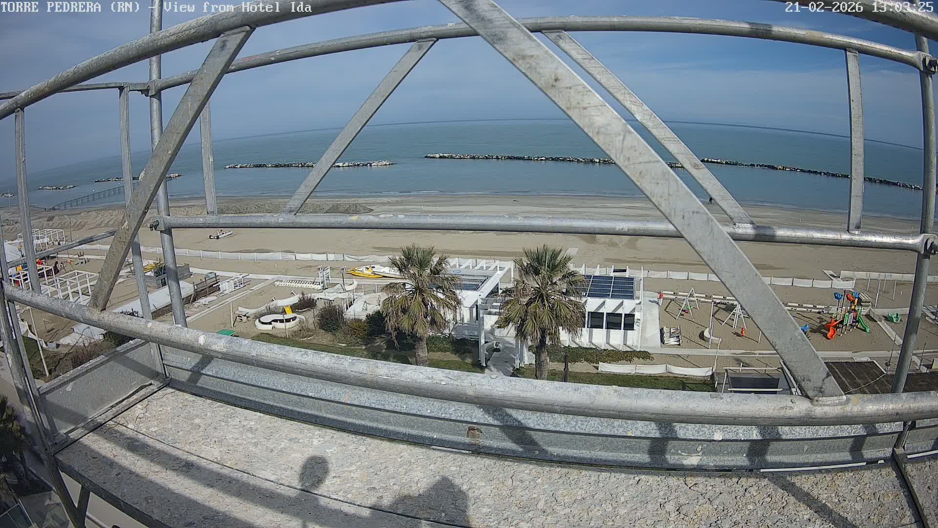 Rimini, Torre Pedrera Beach Live Cam - Emilia-Romagna, Italy