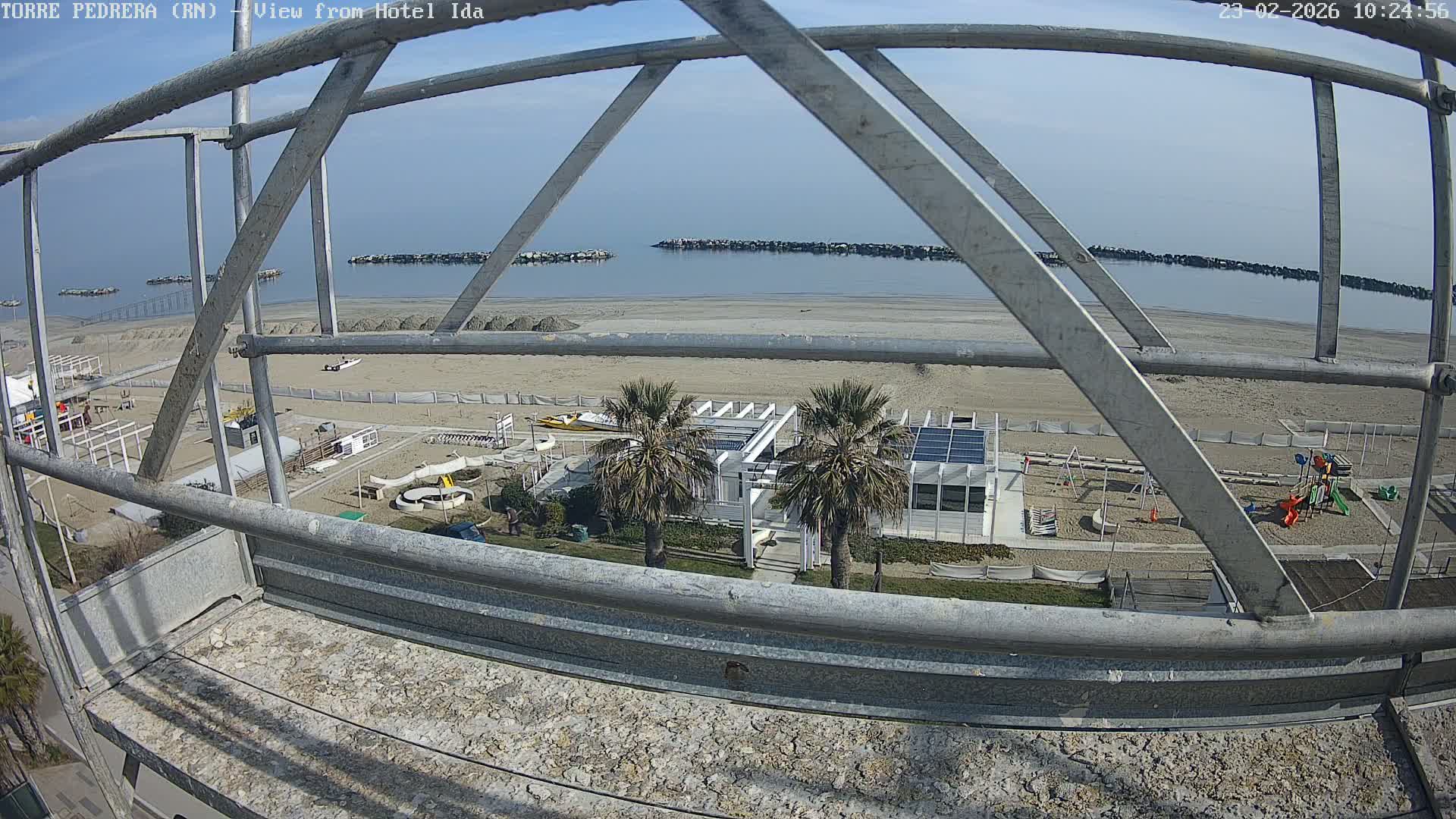 Rimini, Torre Pedrera Beach Live Cam - Emilia-Romagna, Italy