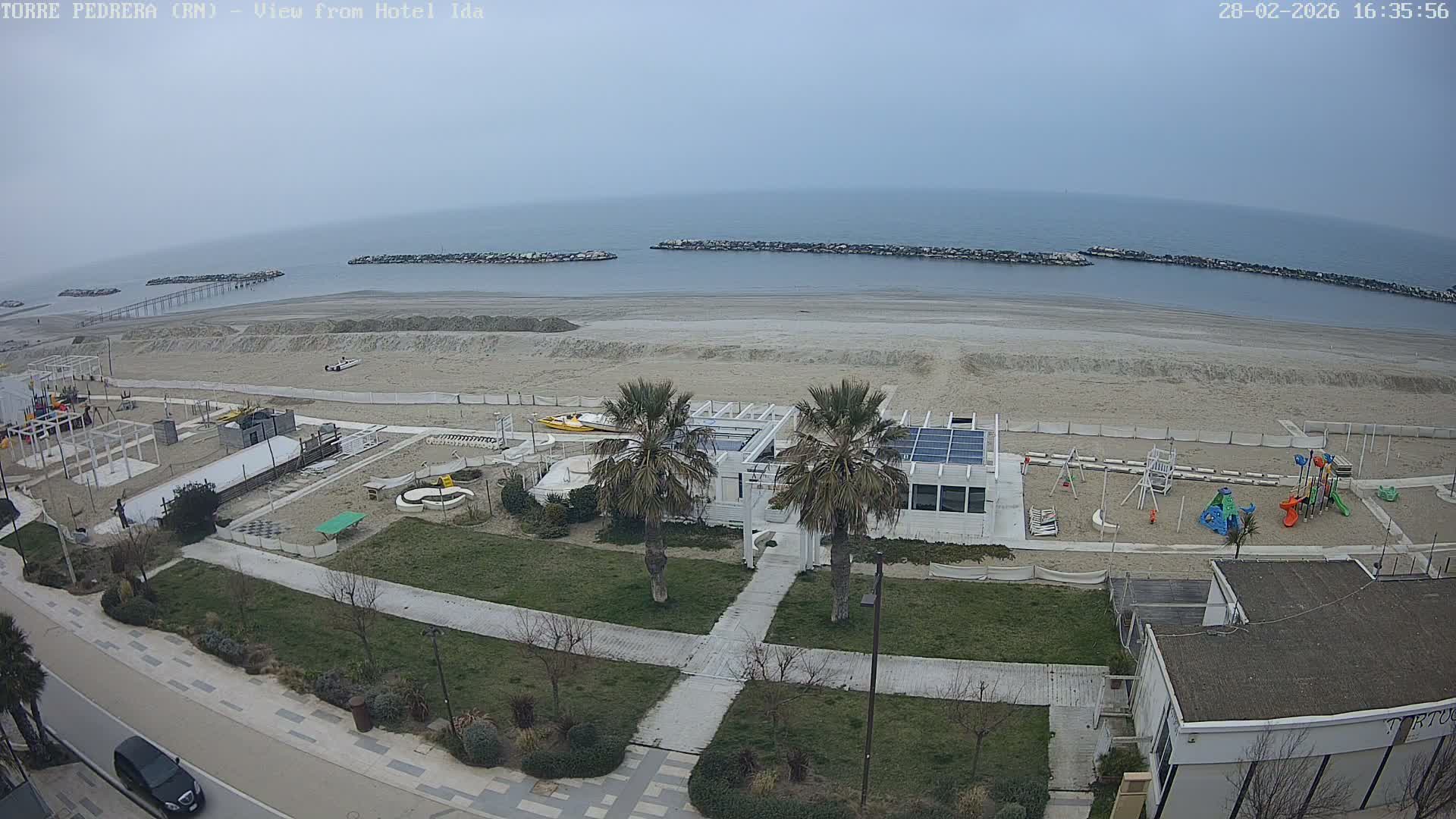 Rimini, Torre Pedrera Beach Live Cam - Emilia-Romagna, Italy