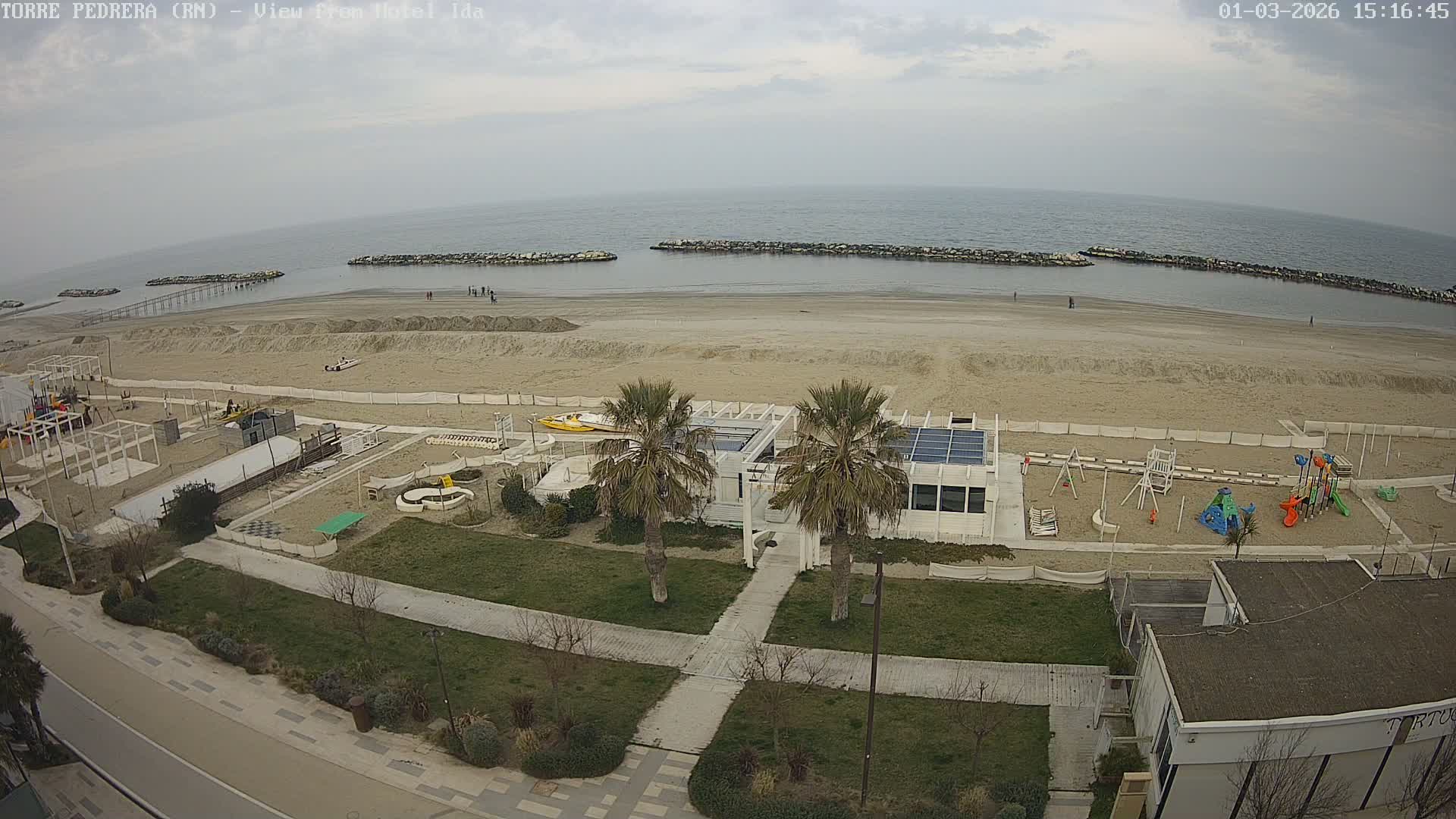 Rimini, Torre Pedrera Beach Live Cam - Emilia-Romagna, Italy