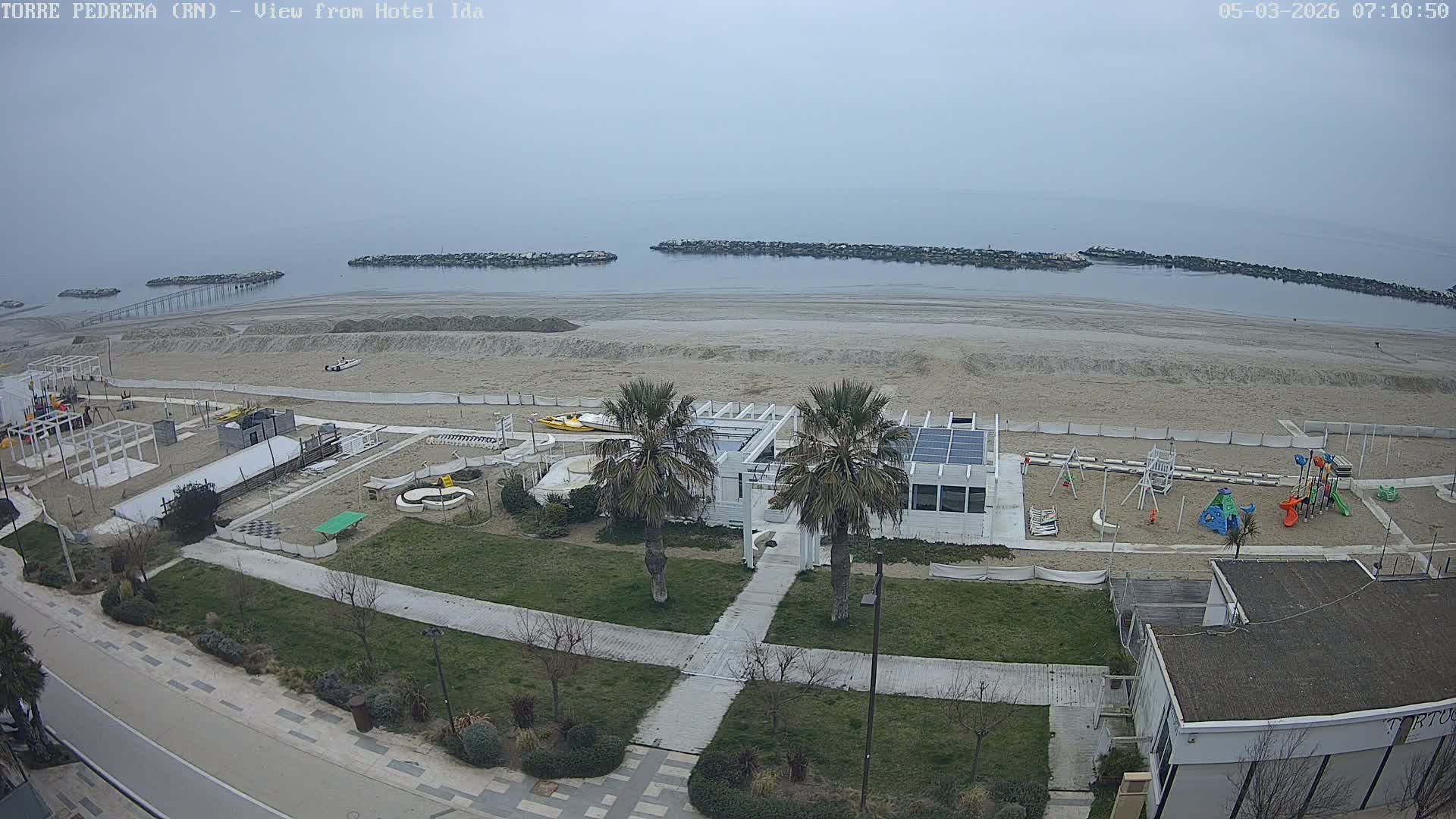 Rimini, Torre Pedrera Beach Live Cam - Emilia-Romagna, Italy