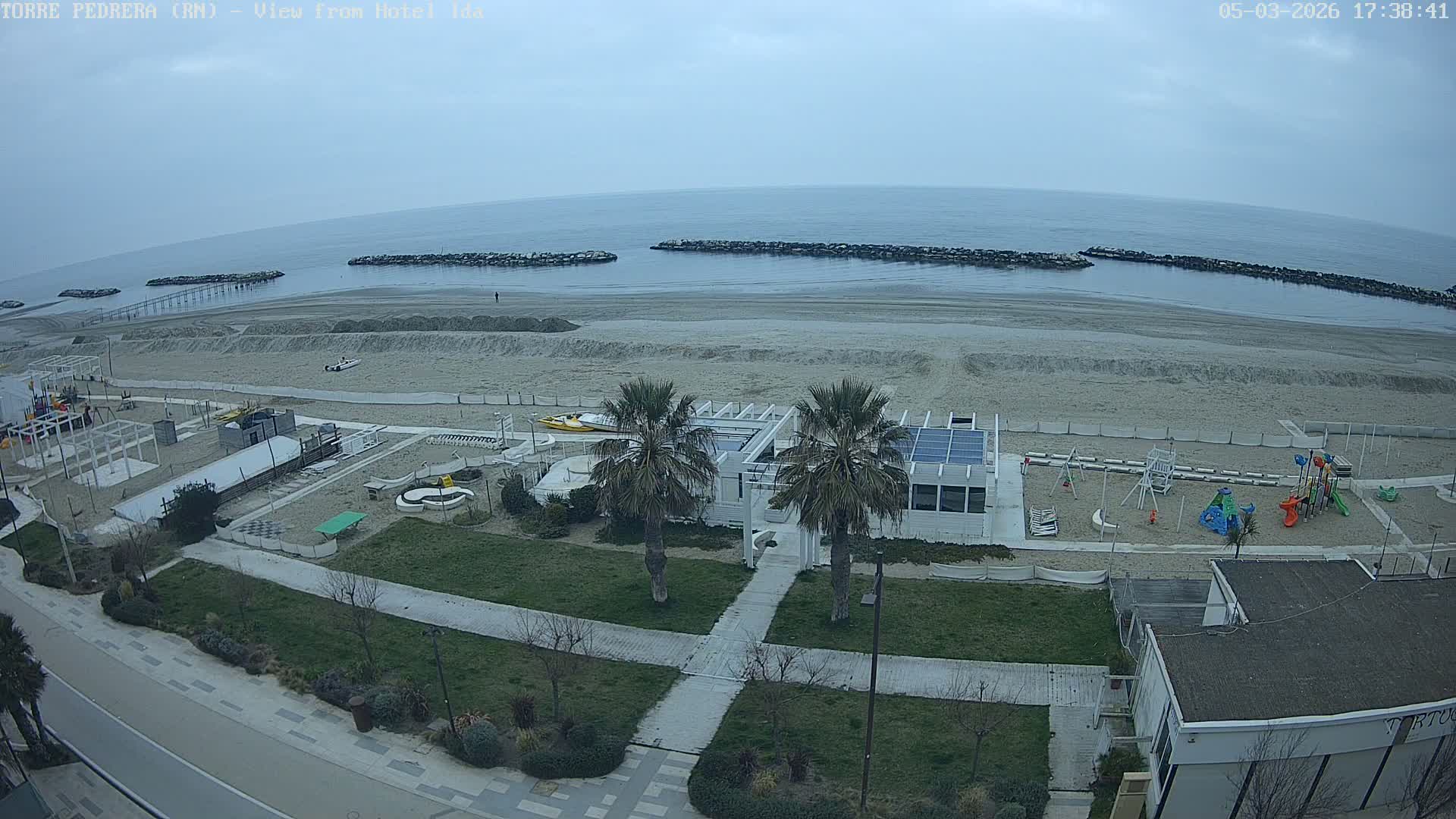 Rimini, Torre Pedrera Beach Live Cam - Emilia-Romagna, Italy