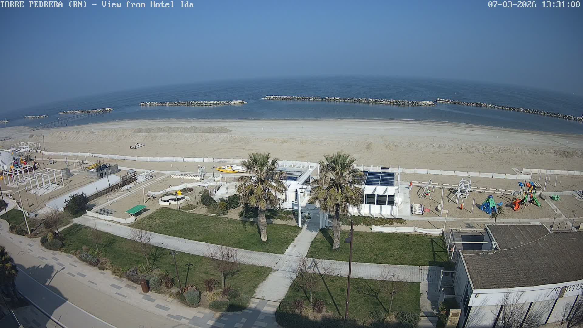 Rimini, Torre Pedrera Beach Live Cam - Emilia-Romagna, Italy