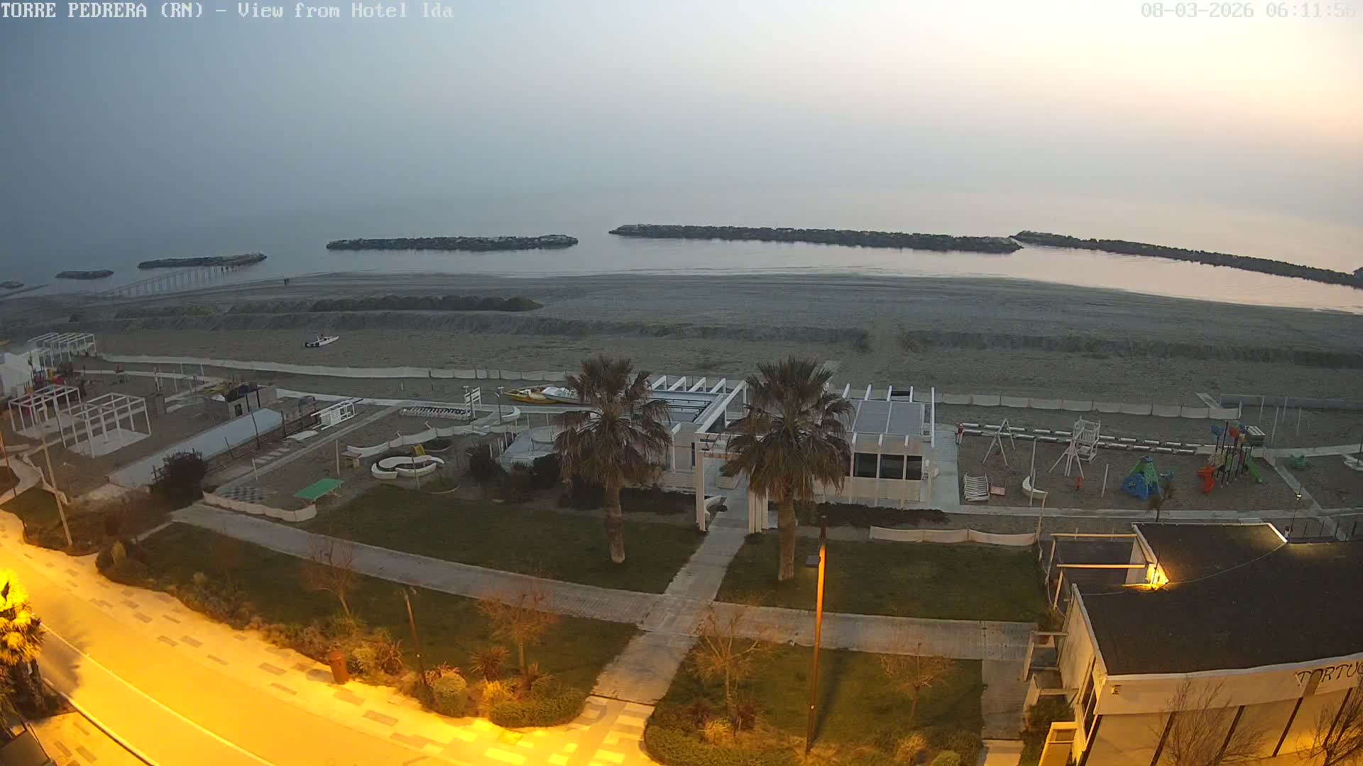 Rimini, Torre Pedrera Beach Live Cam - Emilia-Romagna, Italy