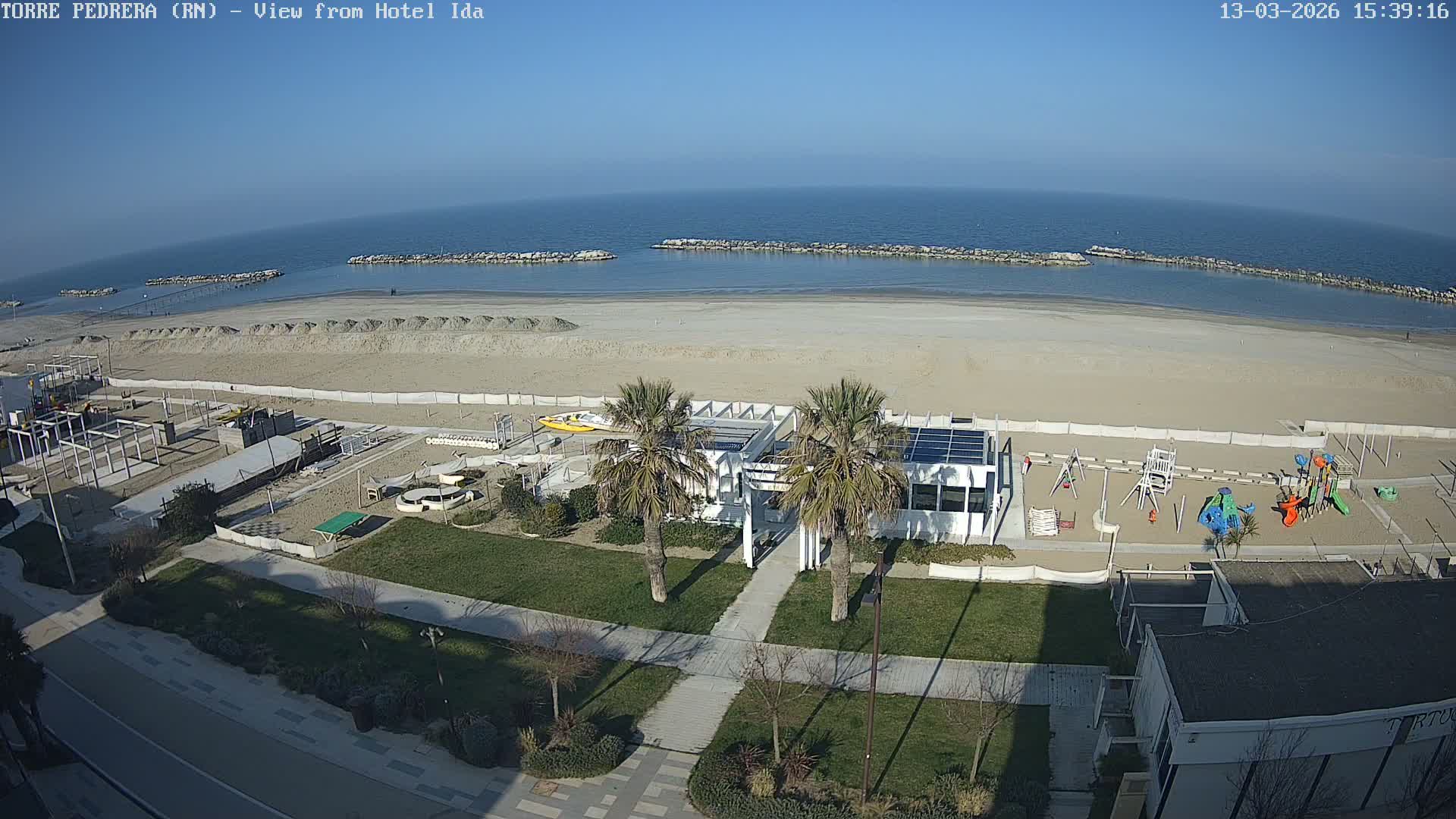 Rimini, Torre Pedrera Beach Live Cam - Emilia-Romagna, Italy