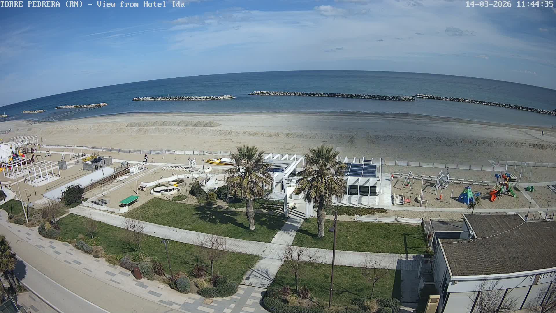 Rimini, Torre Pedrera Beach Live Cam - Emilia-Romagna, Italy