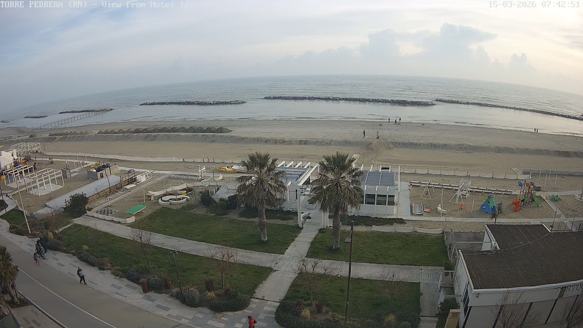 Rimini, Torre Pedrera Beach Live Cam - Emilia-Romagna, Italy