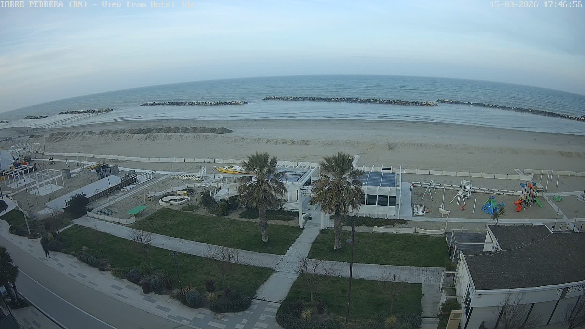 Rimini, Torre Pedrera Beach Live Cam - Emilia-Romagna, Italy