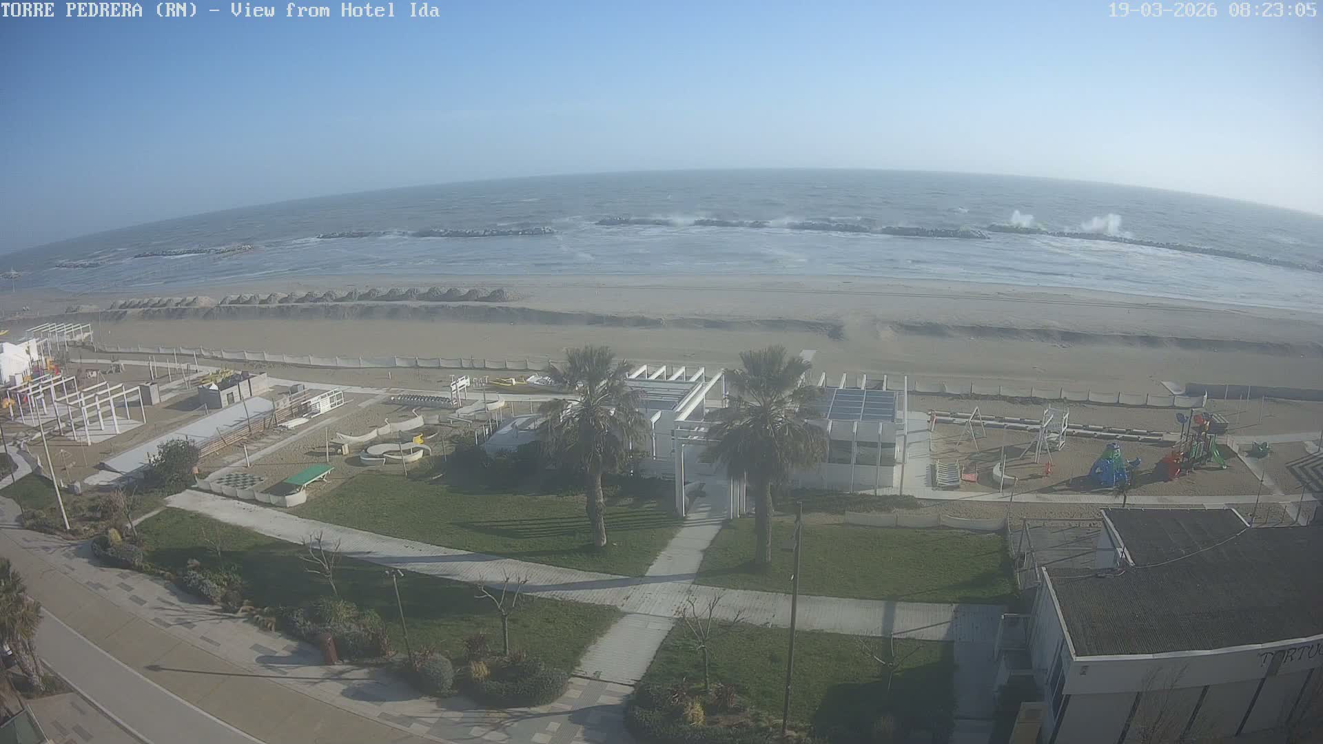Rimini, Torre Pedrera Beach Live Cam - Emilia-Romagna, Italy
