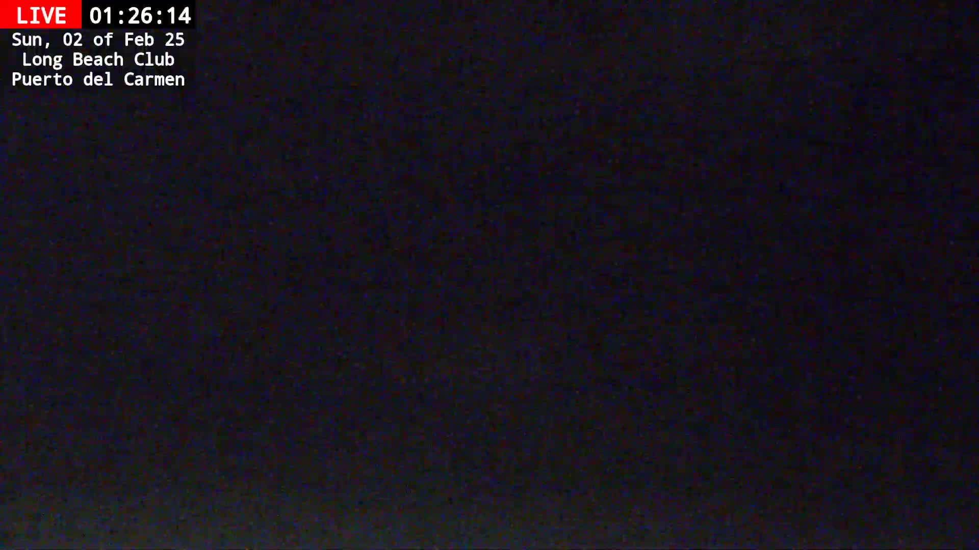 The image shows a dark, nighttime scene.