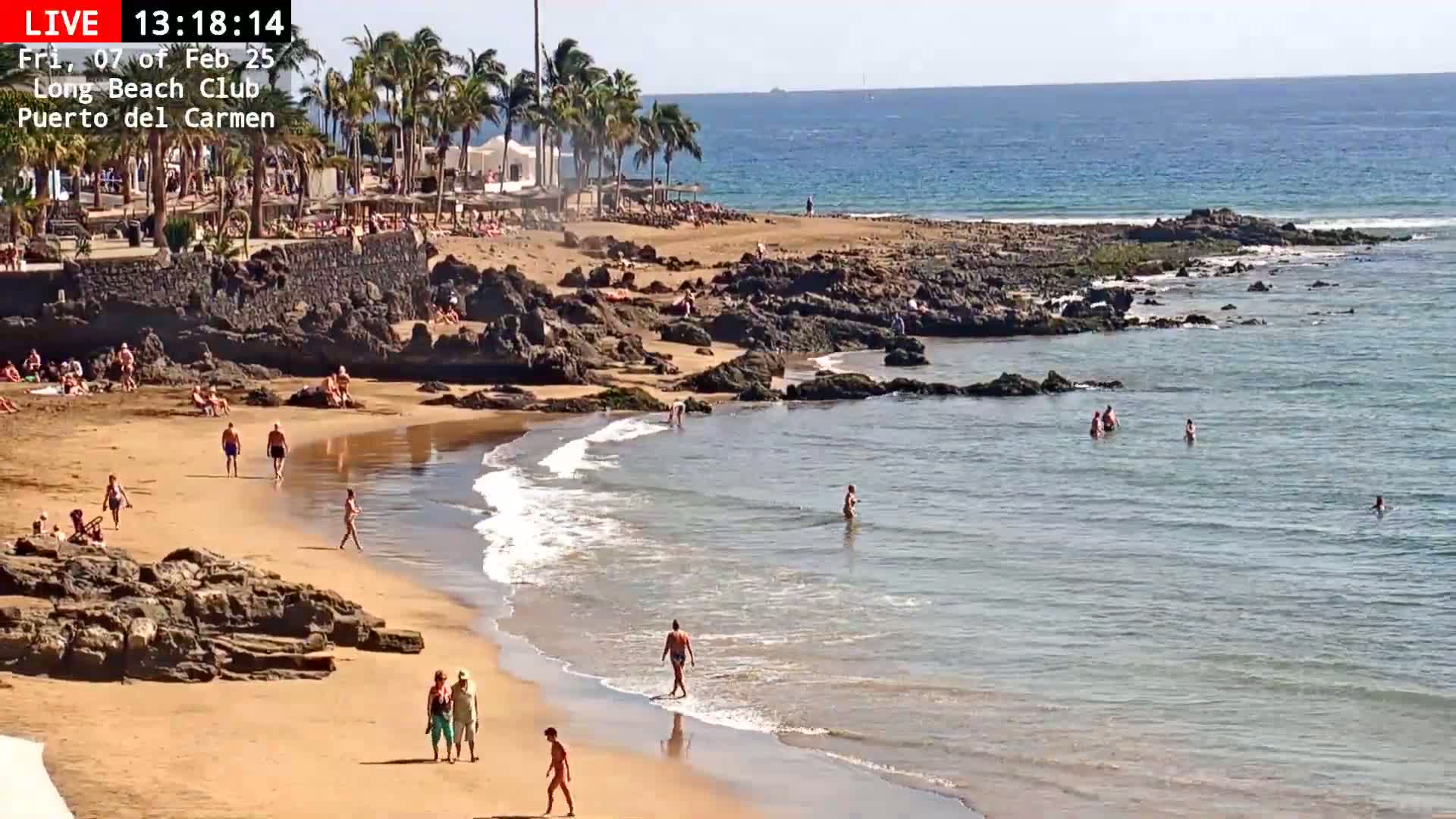 Lanzarote, Puerto del Carmen Beach Live Cam - Canary Islands, Las Palmas, Spain