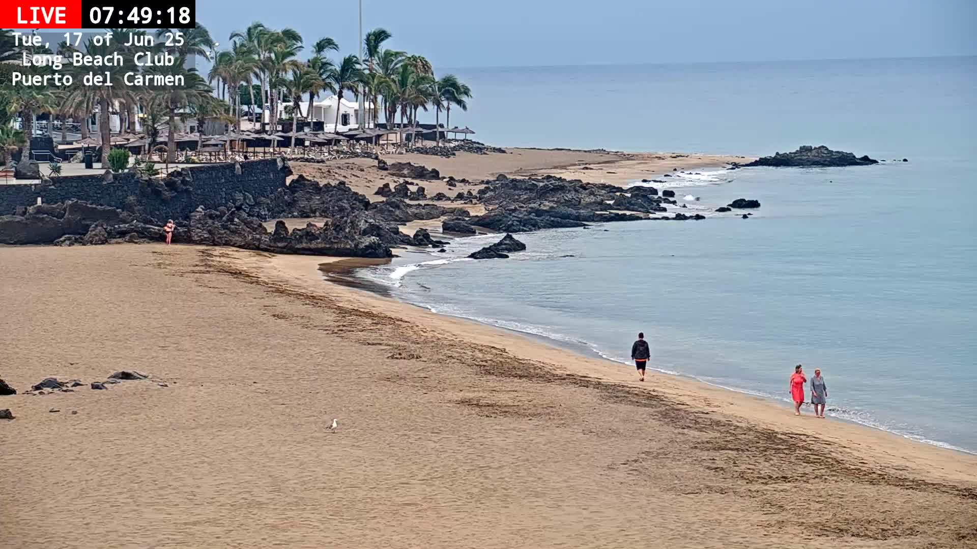 Lanzarote, Puerto del Carmen Beach Live Cam - Canary Islands, Las Palmas, Spain