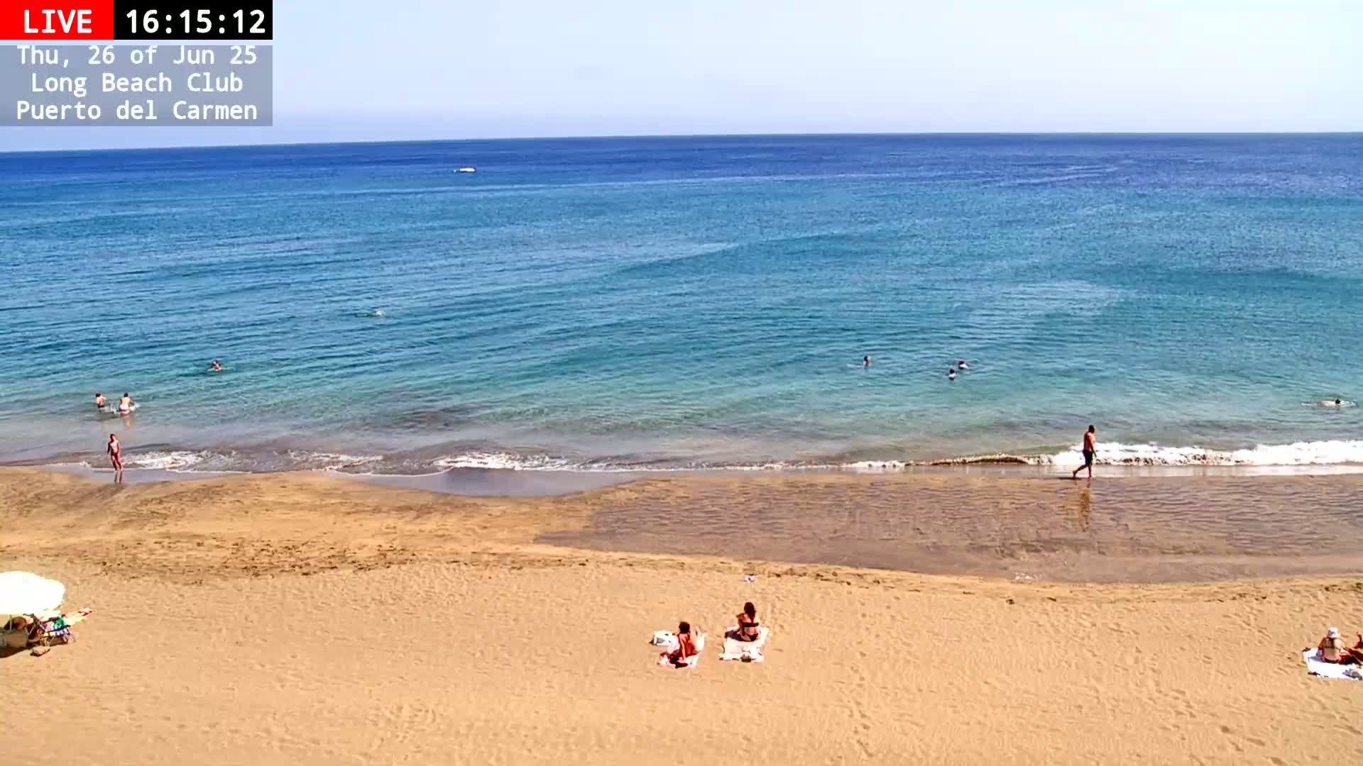 Lanzarote, Puerto del Carmen Beach Live Cam - Canary Islands, Las Palmas, Spain