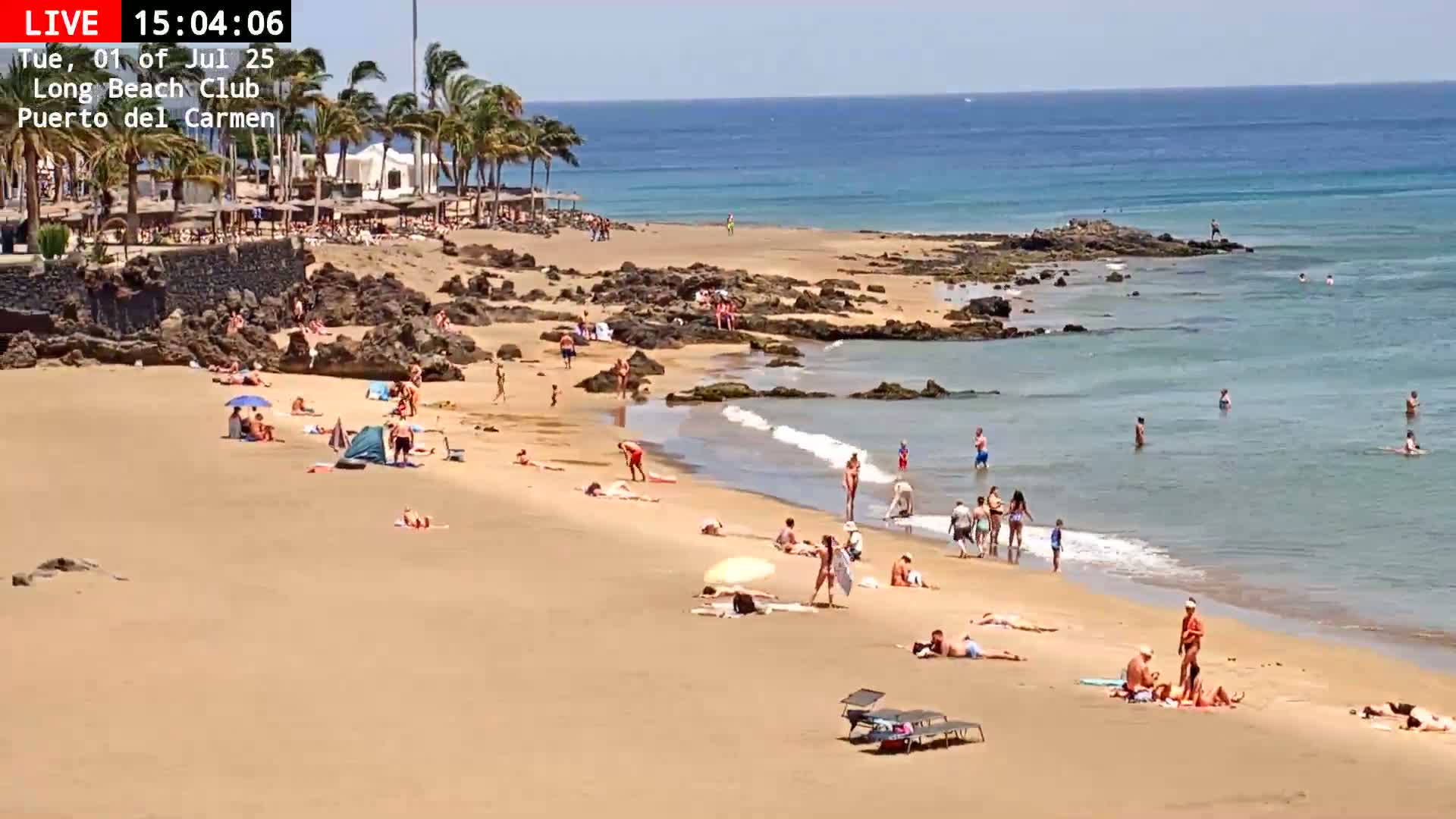 Lanzarote, Puerto del Carmen Beach Live Cam - Canary Islands, Las Palmas, Spain