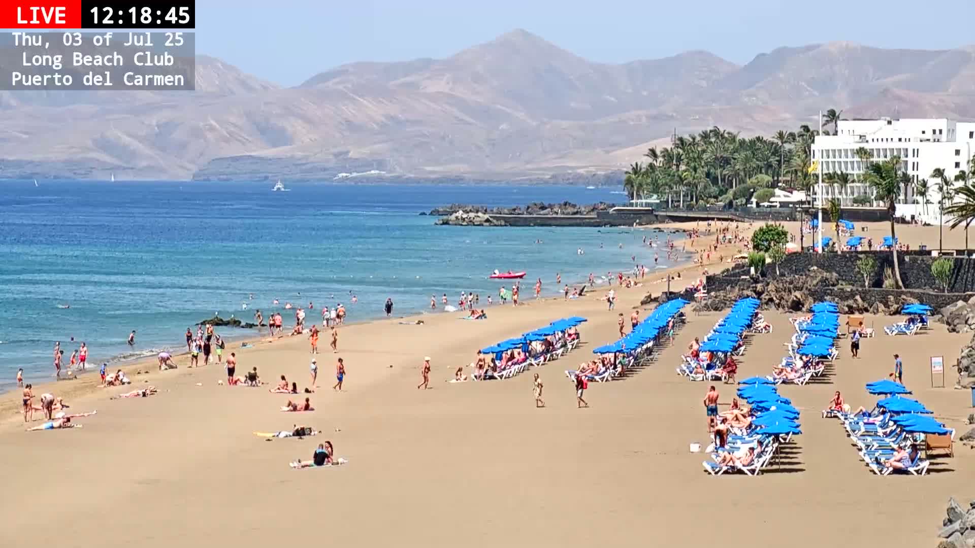 Lanzarote, Puerto del Carmen Beach Live Cam - Canary Islands, Las Palmas, Spain