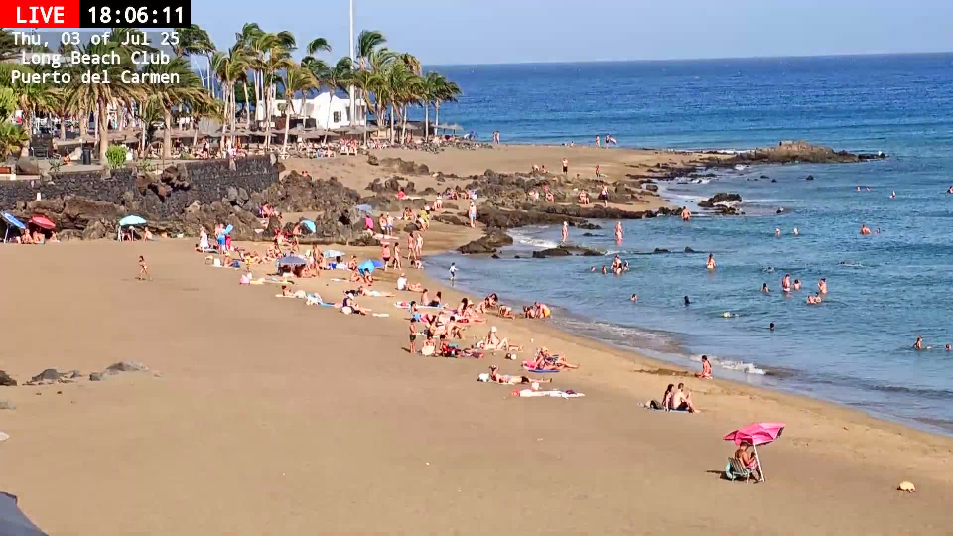 Lanzarote, Puerto del Carmen Beach Live Cam - Canary Islands, Las Palmas, Spain