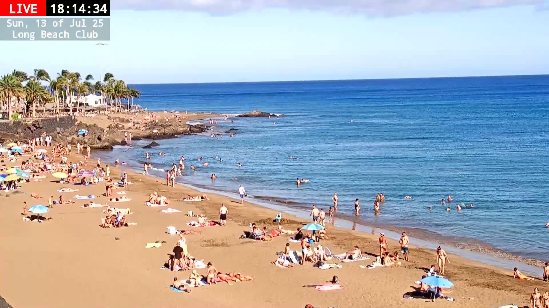 Lanzarote, Puerto del Carmen Beach Live Cam - Canary Islands, Las Palmas, Spain