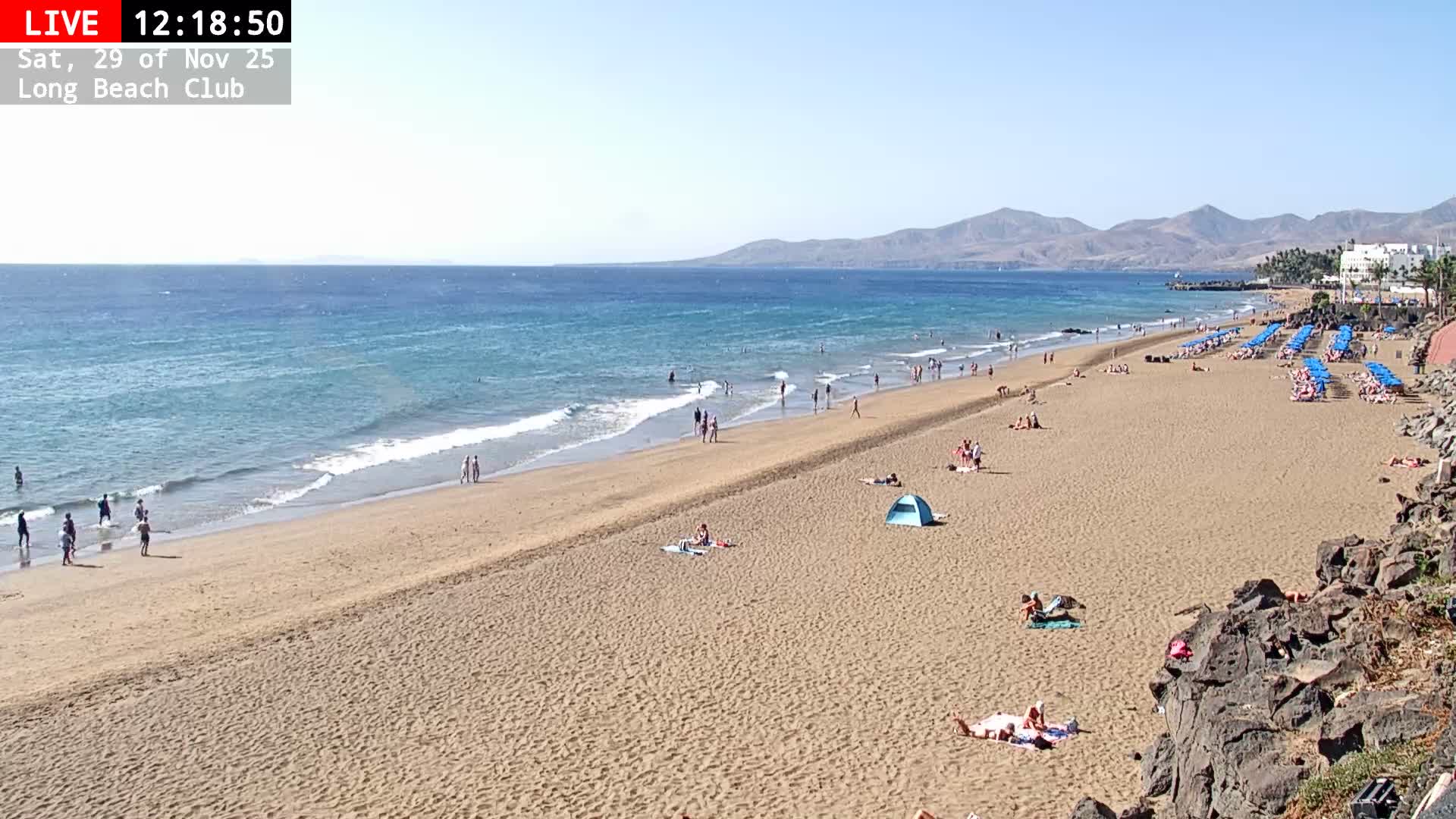 Lanzarote, Puerto del Carmen Beach Live Cam - Canary Islands, Las Palmas, Spain