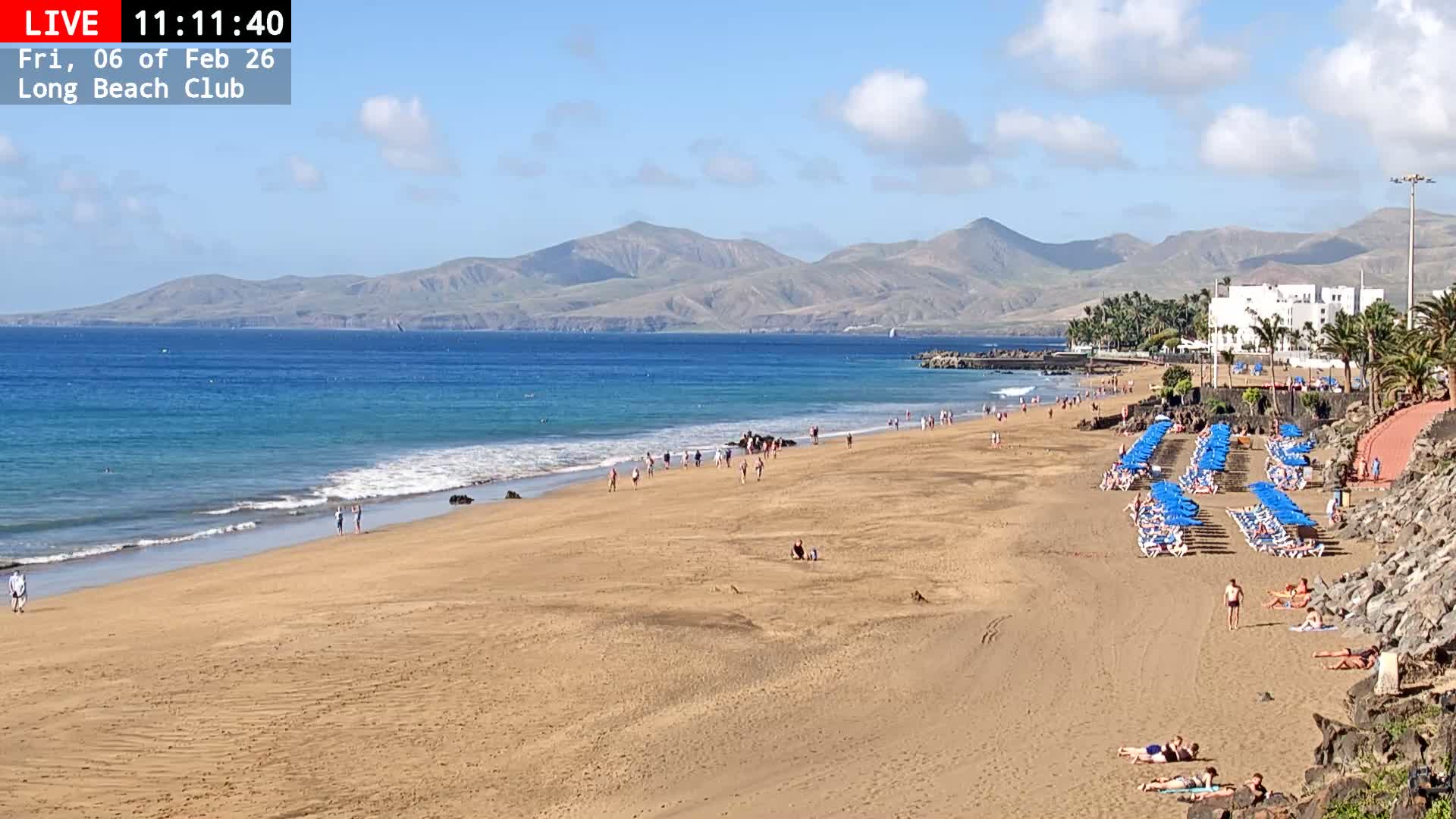 Lanzarote, Puerto del Carmen Beach Live Cam - Canary Islands, Las Palmas, Spain