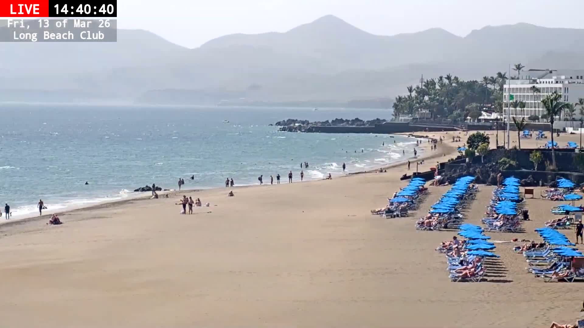 Lanzarote, Puerto del Carmen Beach Live Cam - Canary Islands, Las Palmas, Spain