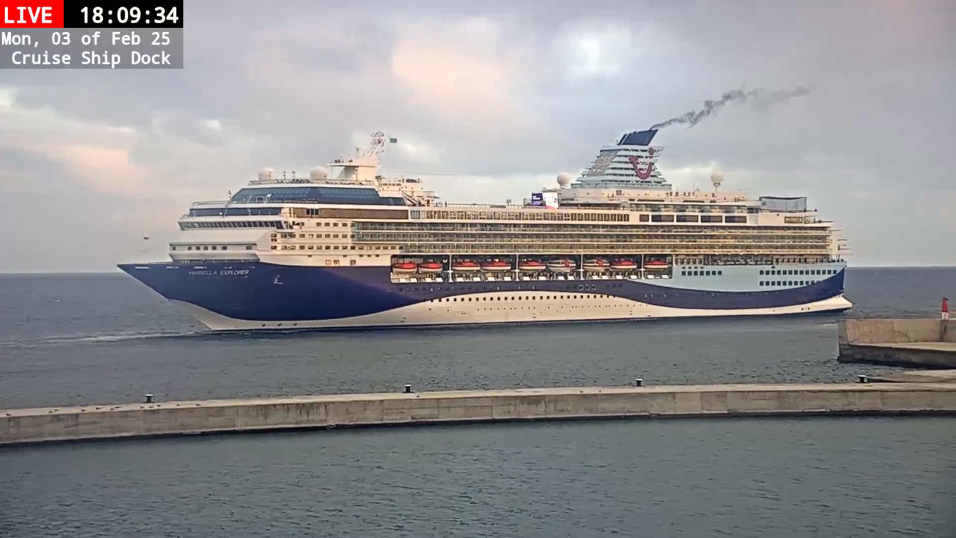 Lanzarote, Arrecife Harbor, Cruise Ship Dock Live Cam - Canary Islands, Las Palmas, Spain