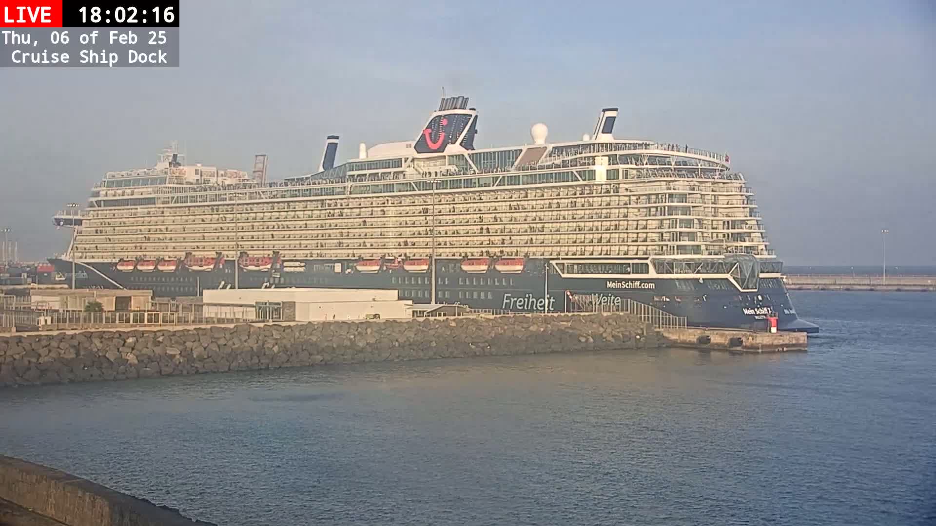 Lanzarote, Arrecife Harbor, Cruise Ship Dock Live Cam - Canary Islands, Las Palmas, Spain