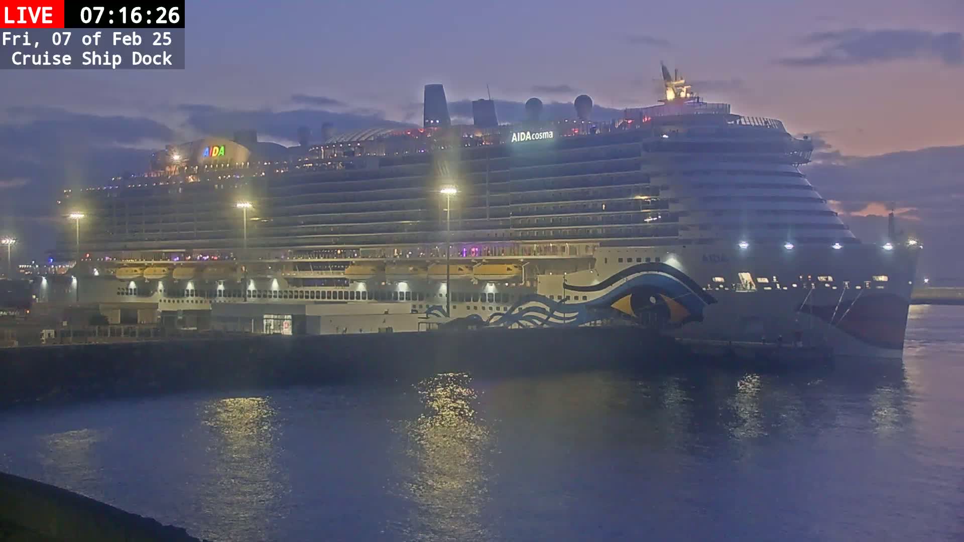 Lanzarote, Arrecife Harbor, Cruise Ship Dock Live Cam - Canary Islands, Las Palmas, Spain