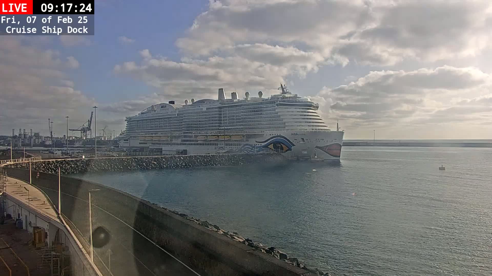 Lanzarote, Arrecife Harbor, Cruise Ship Dock Live Cam - Canary Islands, Las Palmas, Spain