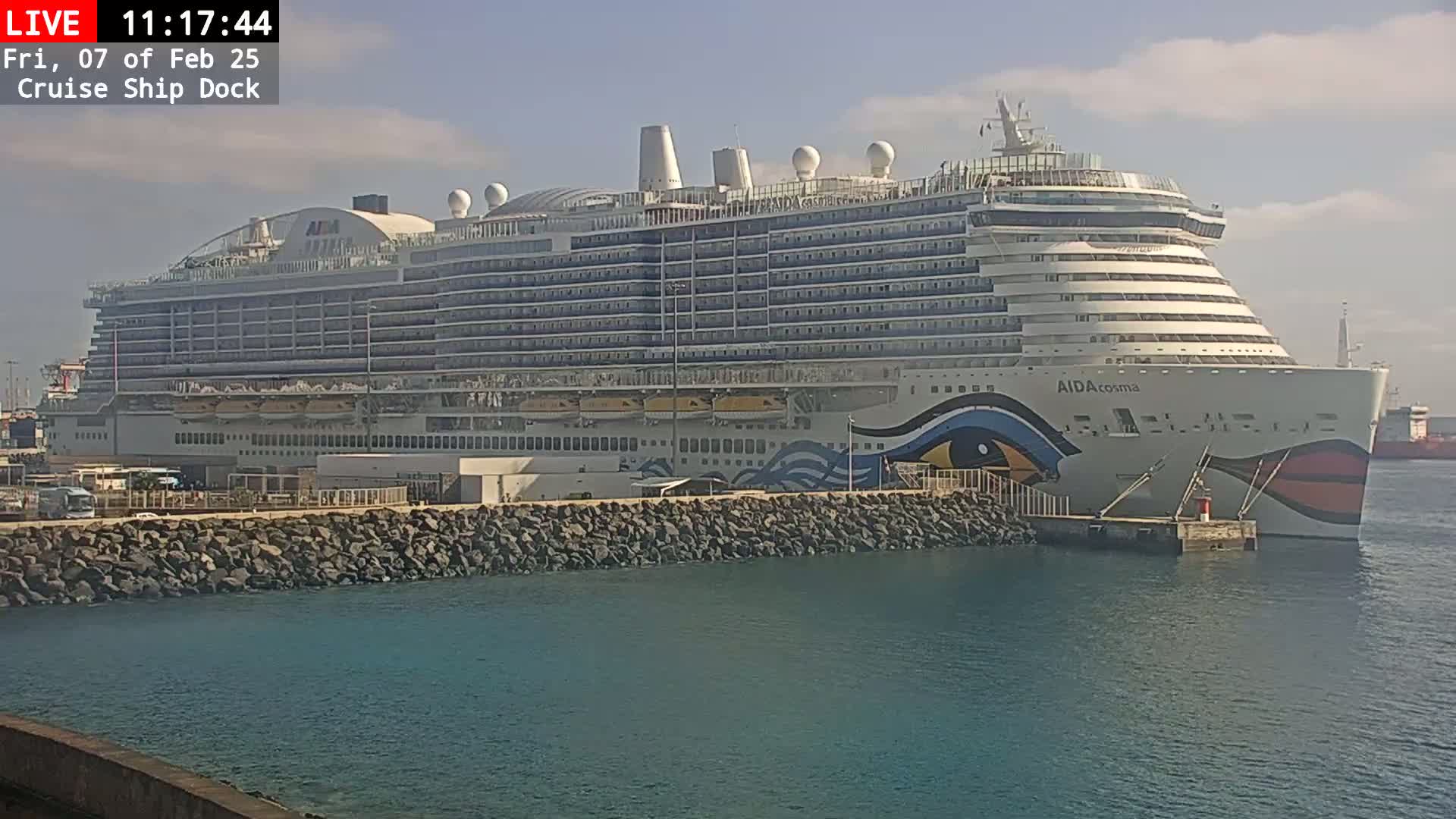 Lanzarote, Arrecife Harbor, Cruise Ship Dock Live Cam - Canary Islands, Las Palmas, Spain