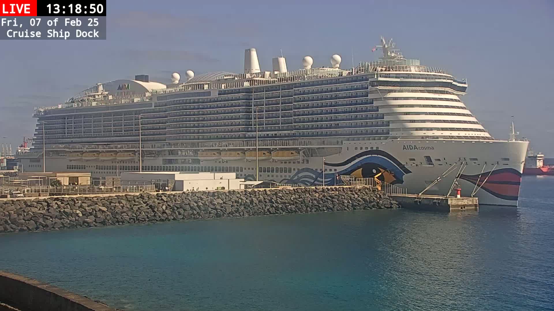 Lanzarote, Arrecife Harbor, Cruise Ship Dock Live Cam - Canary Islands, Las Palmas, Spain