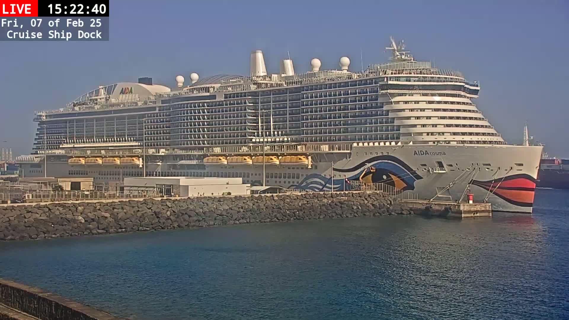 Lanzarote, Arrecife Harbor, Cruise Ship Dock Live Cam - Canary Islands, Las Palmas, Spain