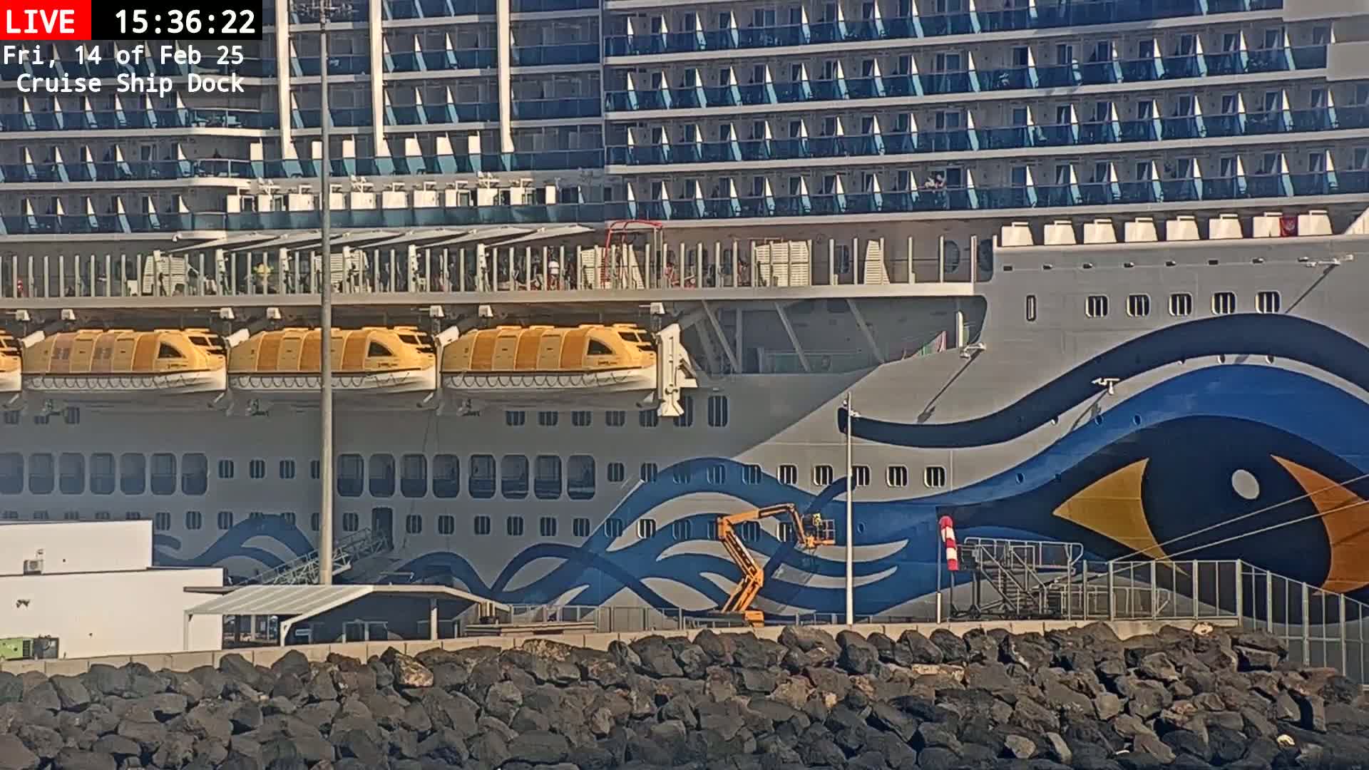 Lanzarote, Arrecife Harbor, Cruise Ship Dock Live Cam - Canary Islands, Las Palmas, Spain