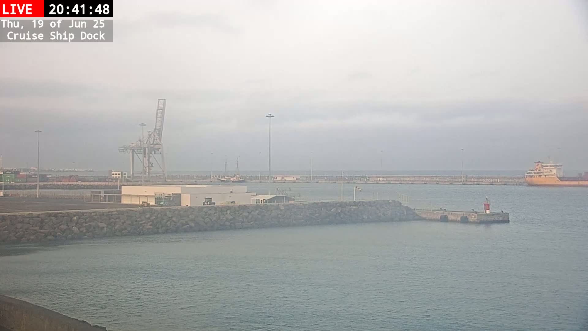 Lanzarote, Arrecife Harbor, Cruise Ship Dock Live Cam - Canary Islands, Las Palmas, Spain