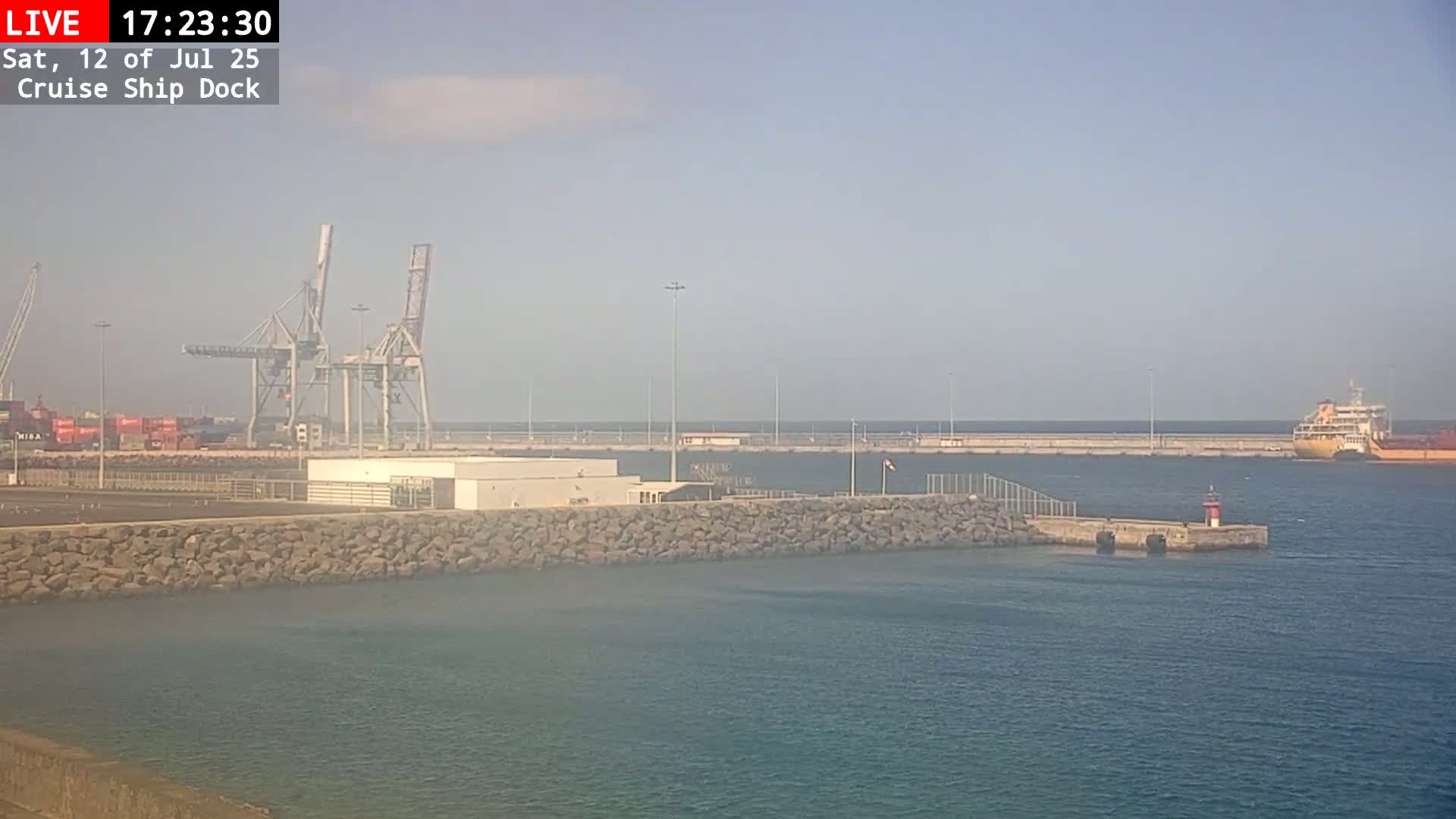 Lanzarote, Arrecife Harbor, Cruise Ship Dock Live Cam - Canary Islands, Las Palmas, Spain