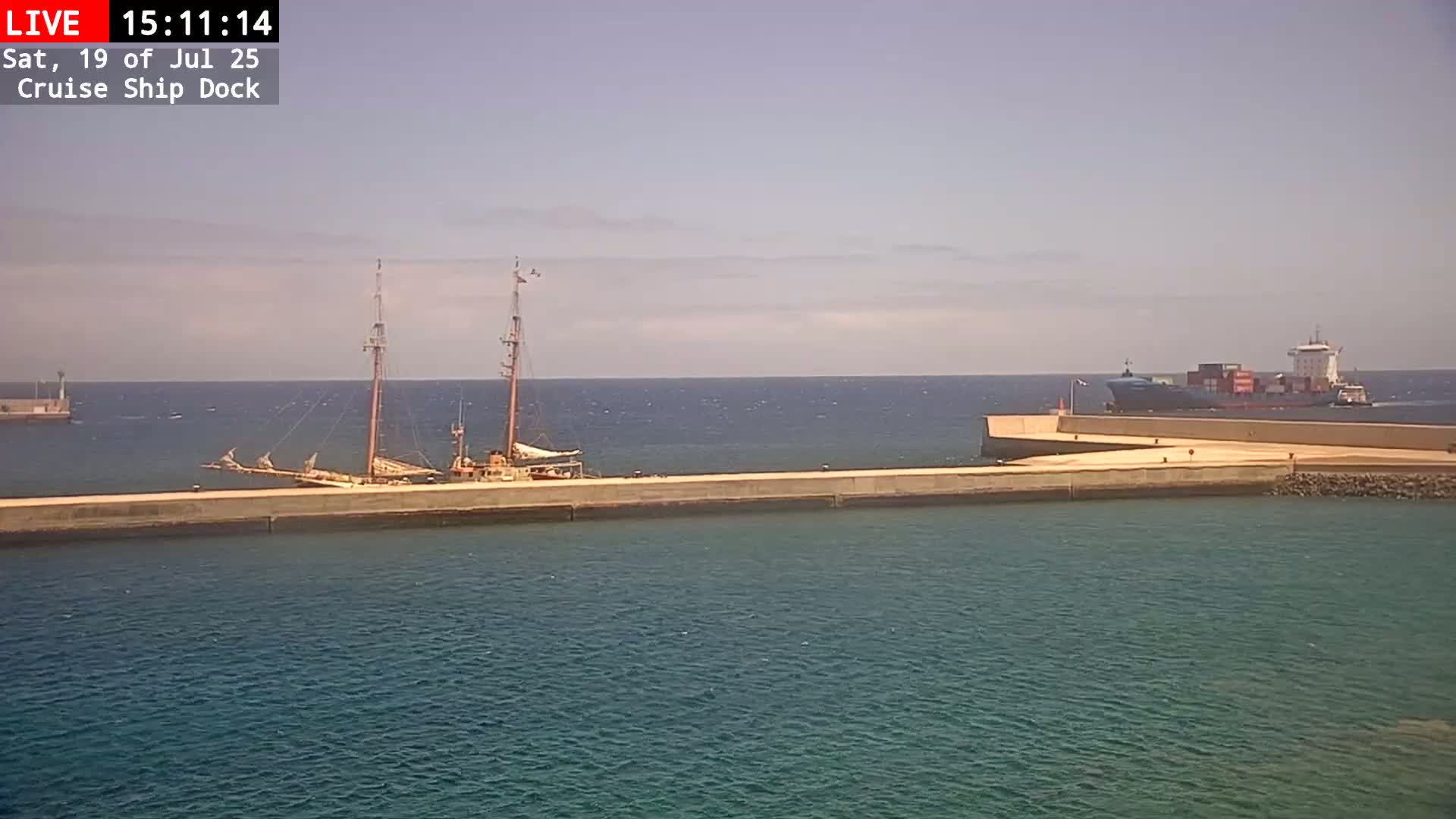 Lanzarote, Arrecife Harbor, Cruise Ship Dock Live Cam - Canary Islands, Las Palmas, Spain