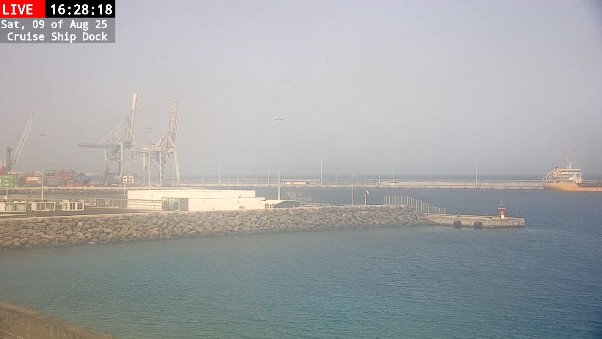 Lanzarote, Arrecife Harbor, Cruise Ship Dock Live Cam - Canary Islands, Las Palmas, Spain