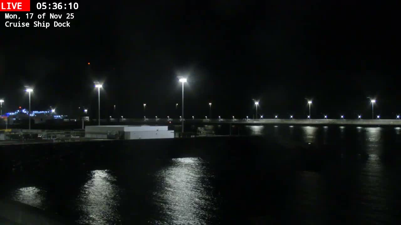 Lanzarote, Arrecife Harbor, Cruise Ship Dock Live Cam - Canary Islands, Las Palmas, Spain