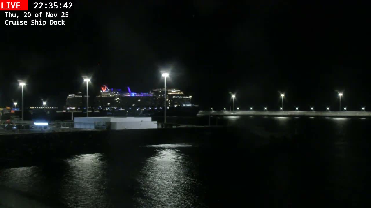 Lanzarote, Arrecife Harbor, Cruise Ship Dock Live Cam - Canary Islands, Las Palmas, Spain