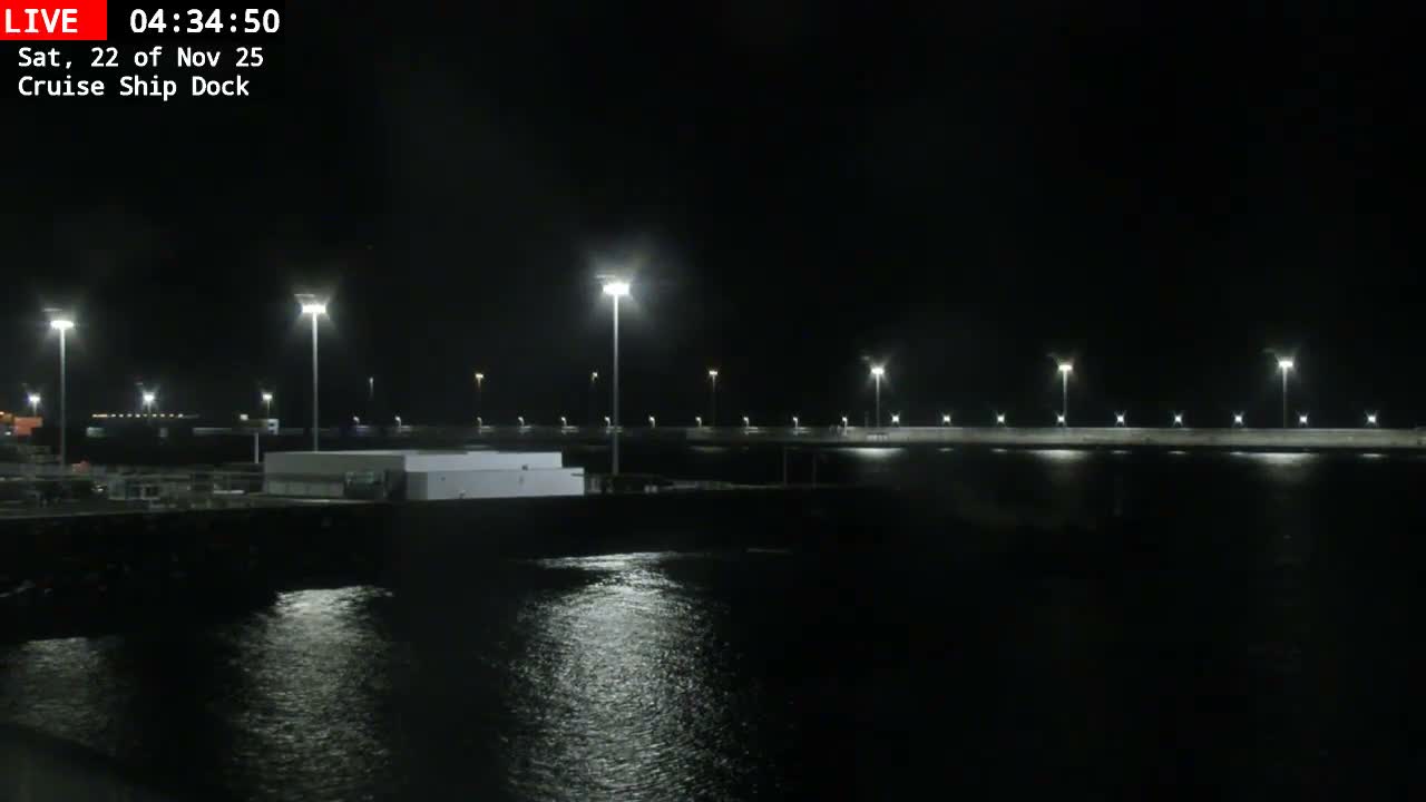 Lanzarote, Arrecife Harbor, Cruise Ship Dock Live Cam - Canary Islands, Las Palmas, Spain