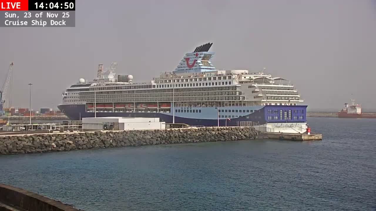 Lanzarote, Arrecife Harbor, Cruise Ship Dock Live Cam - Canary Islands, Las Palmas, Spain